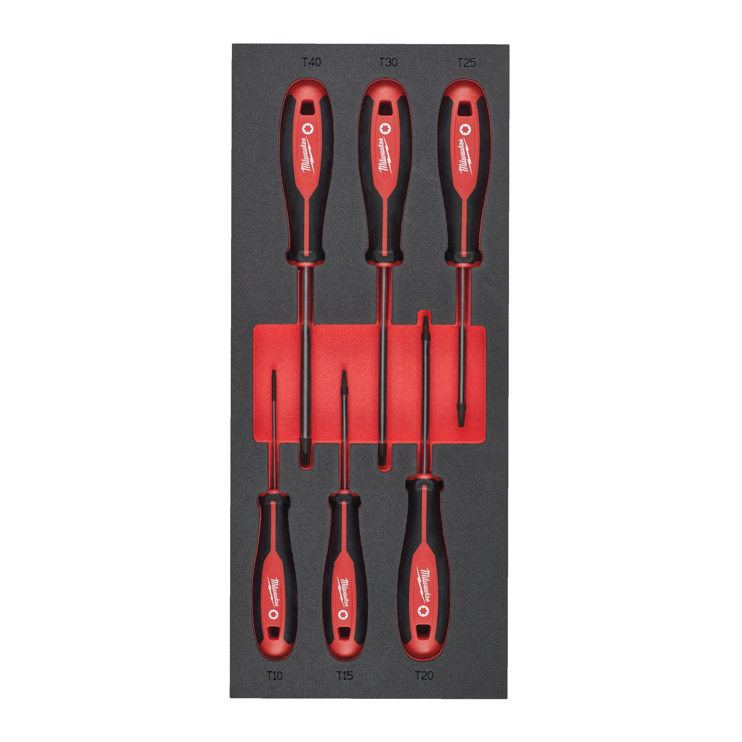 MODULE SERVANTE TOURNEVIS TRI-LOBE SCREWDRIVER TX SET 2 FOAM INSERT - 6 PC MILWAUKEE