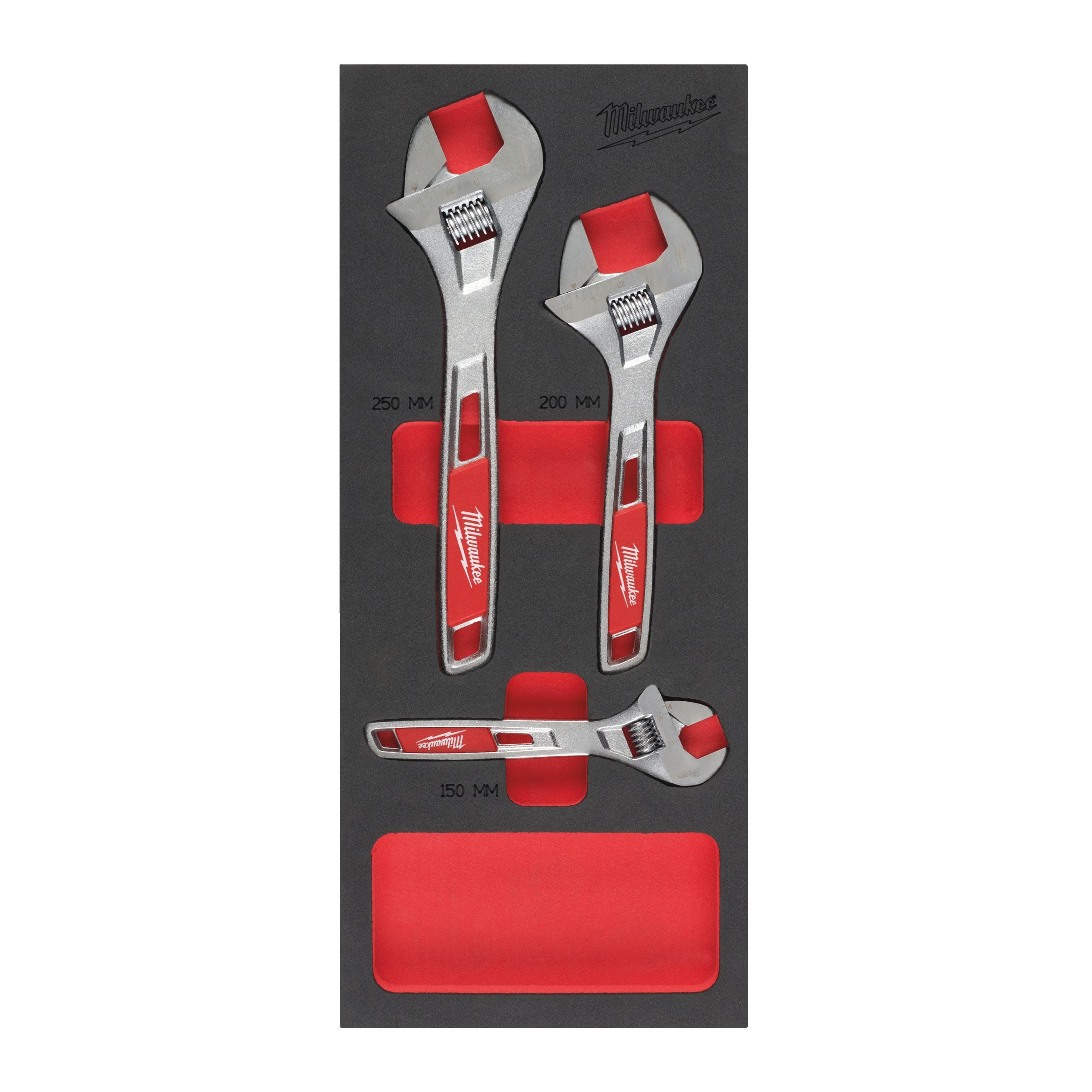 MODULE SERVANTE CLÉS À MOLETTE ADJUSTABLE WRENCH SET FOAM INSERT - 3 PC MILWAUKEE