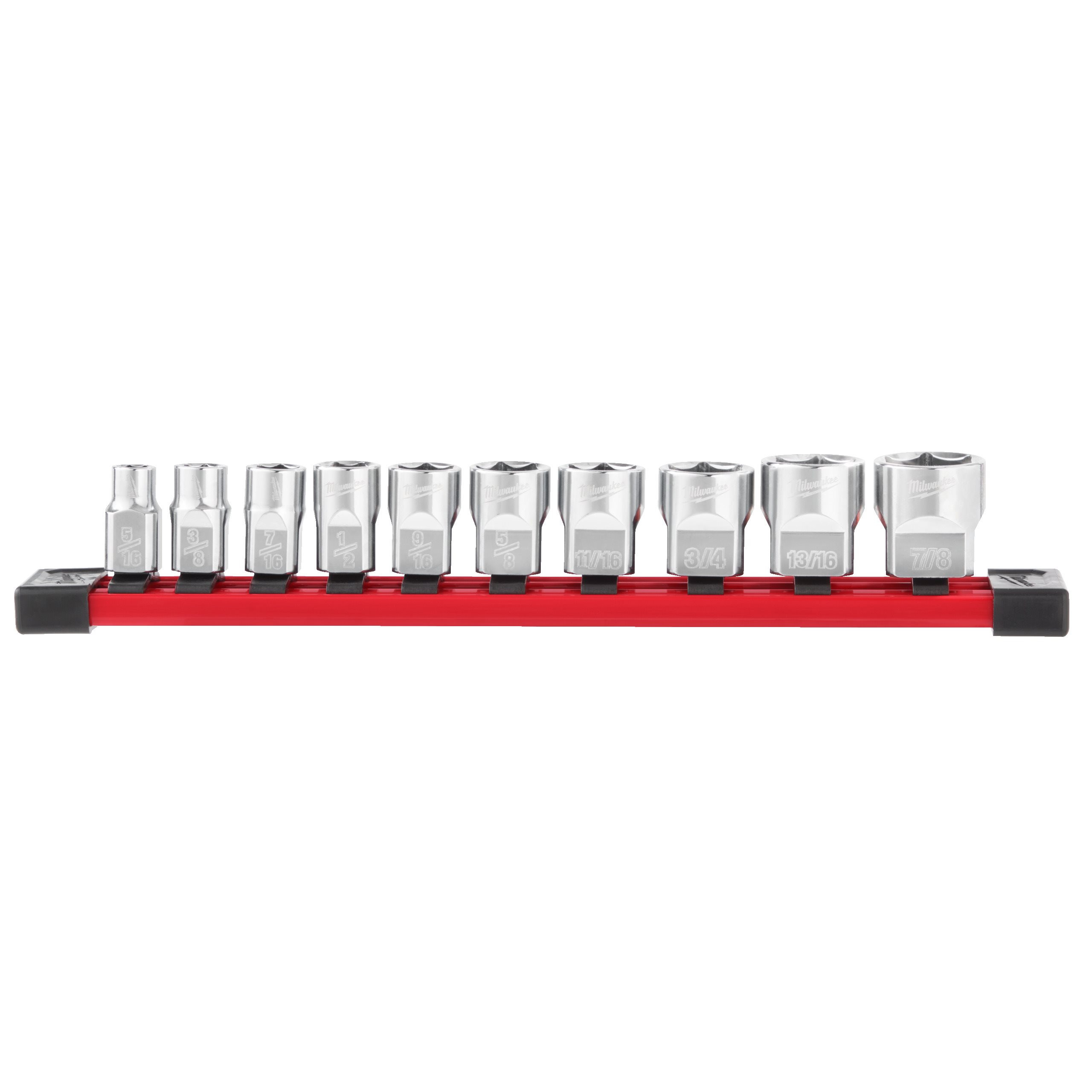 JEU DE DOUILLE ⅜″ 3/8" DRIVE SAE CHROME SOCKETS - 10 PC MILWAUKEE