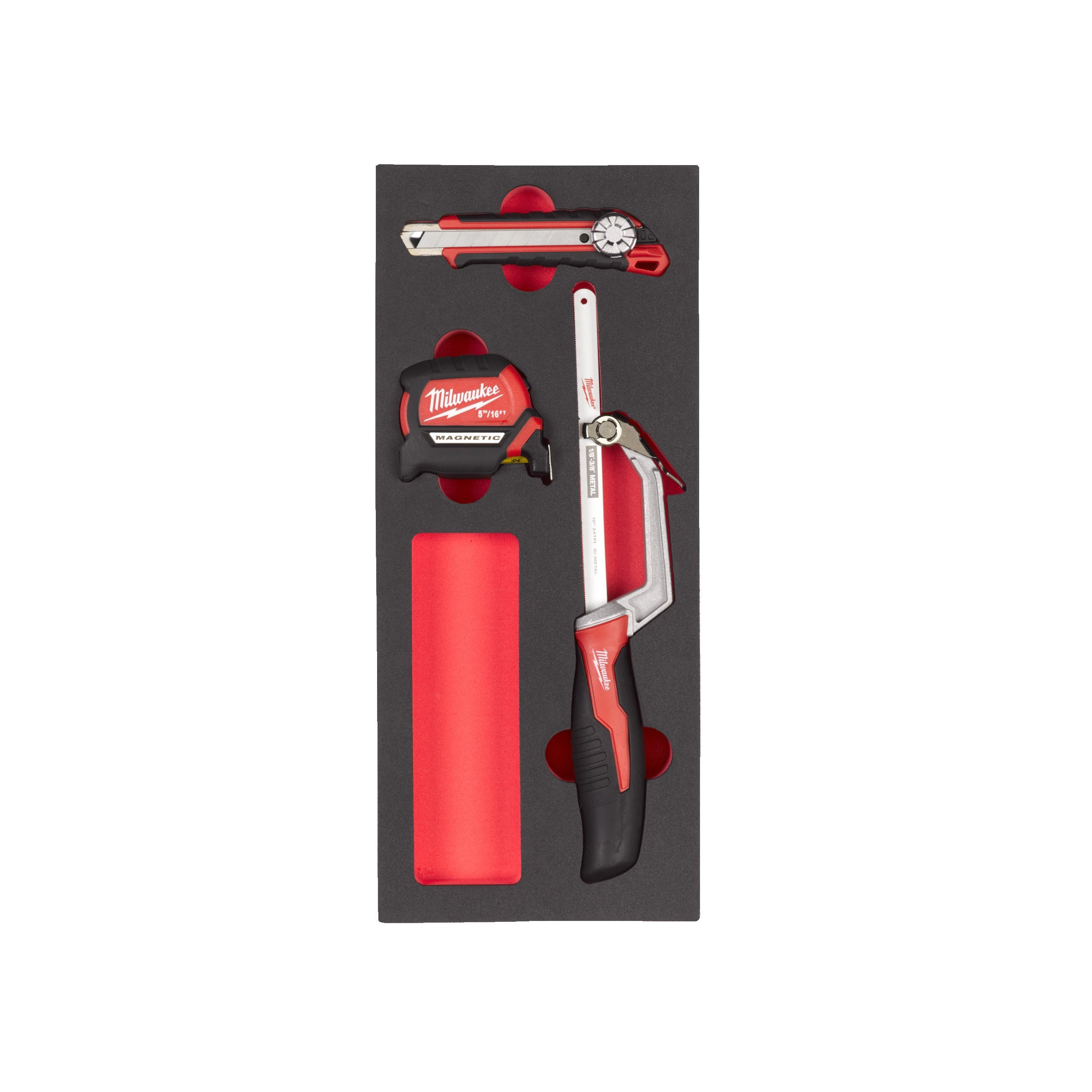 MODULE MOUSSE COUPE ET MESURE CUTTING AND MEASURING SET FOAM INSERT - 3 PCS MILWAUKEE