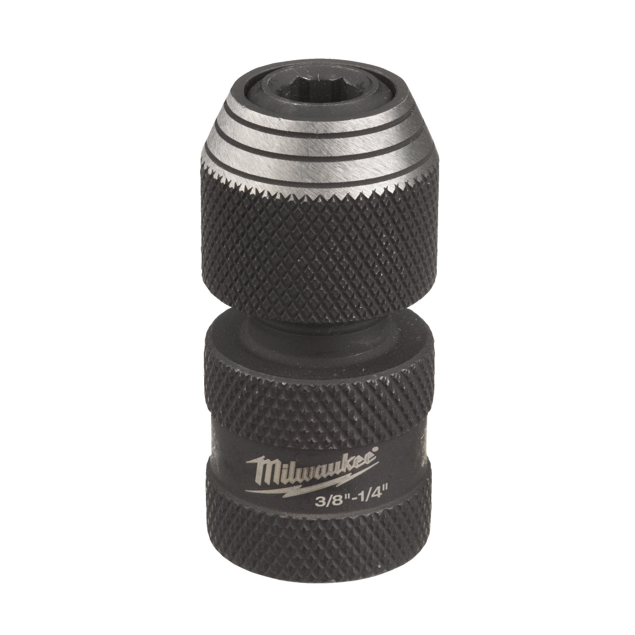 DOUILLES À CHOCS ⅜″ - ADAPTATEURS ADAPTOR SHW 3/8" SQ TO 1/4" HEX - 1 PC MILWAUKEE