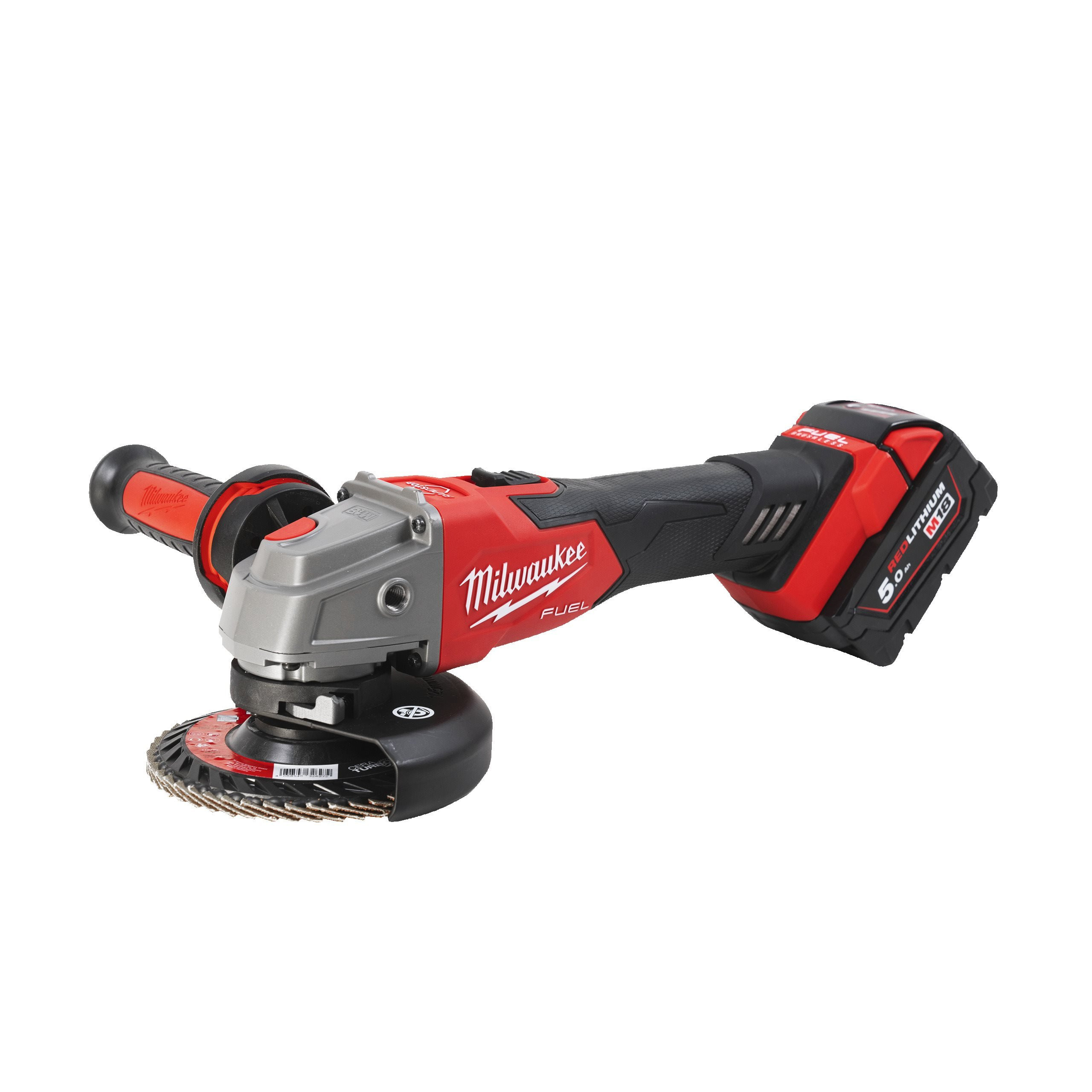M18 FUEL™ MEULEUSE D'ANGLE 125 MM AVEC INTERRUPTEUR COULISSANT ET FREIN M18 FSAG125XB-502X MILWAUKEE
