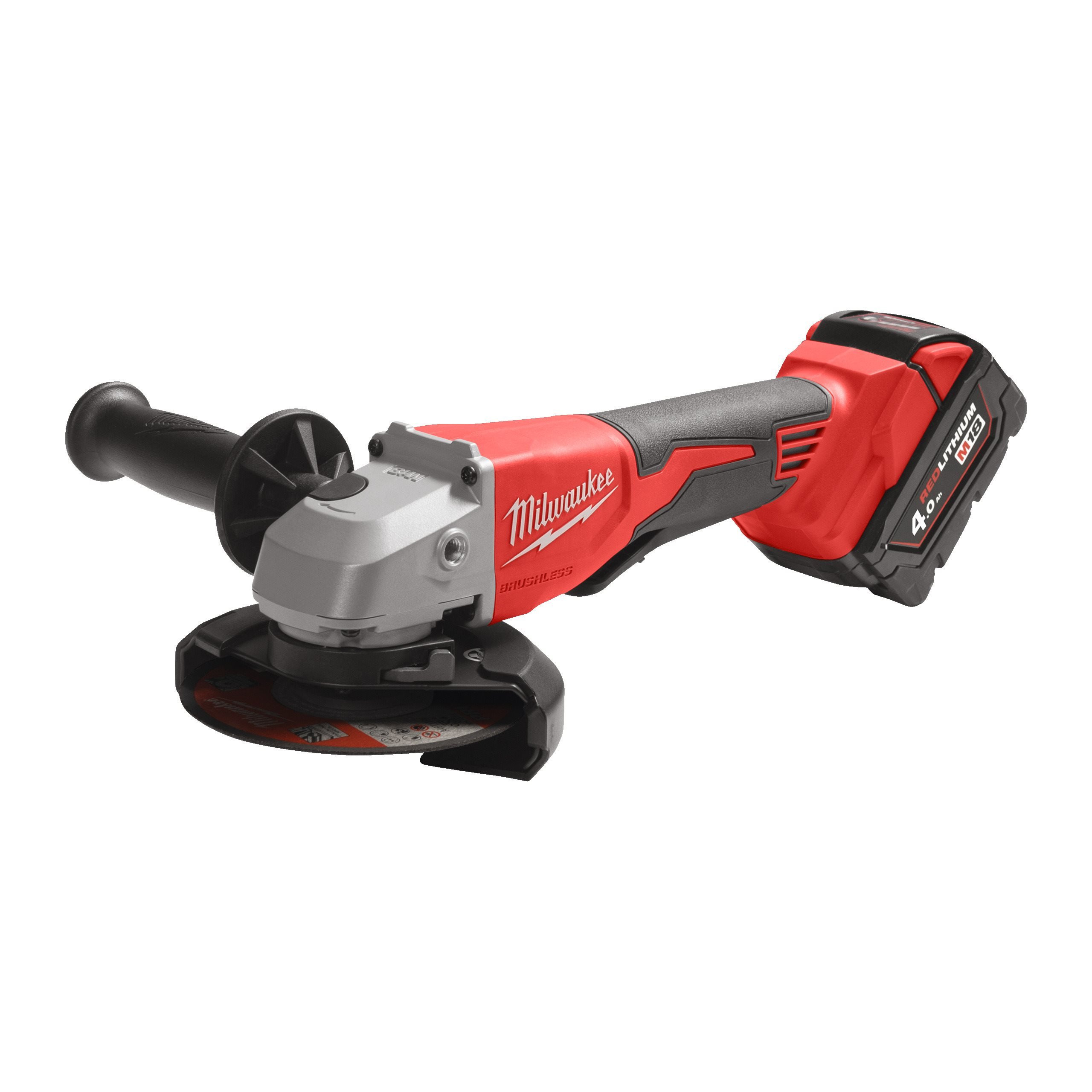 M18 BRUSHLESS MEULEUSE D'ANGLE INTERRUPTEUR HOMME MORT 125 MM M18 BLSAG125XPD-402X MILWAUKEE