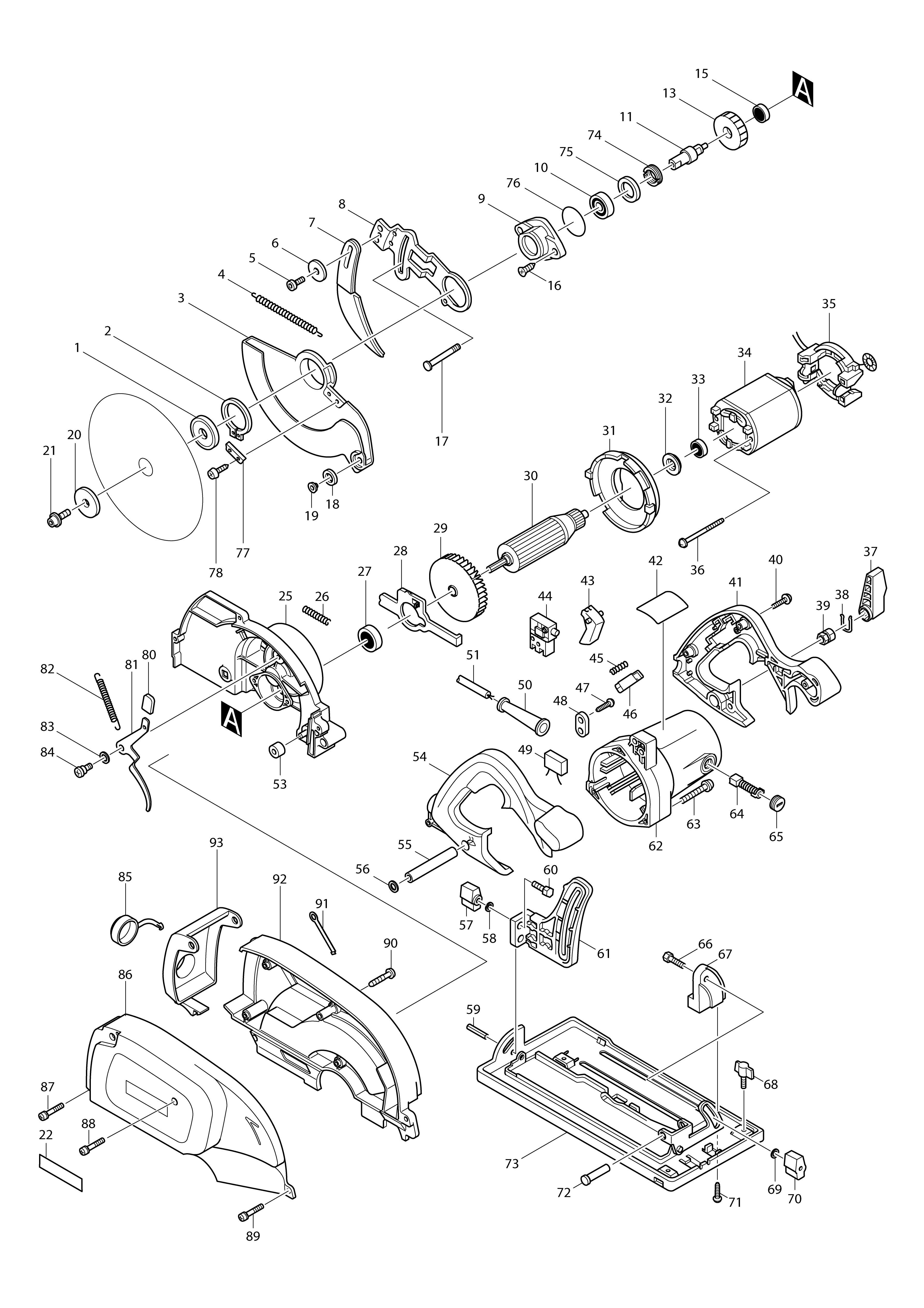 Vue éclatée Makita 5017RKB#01