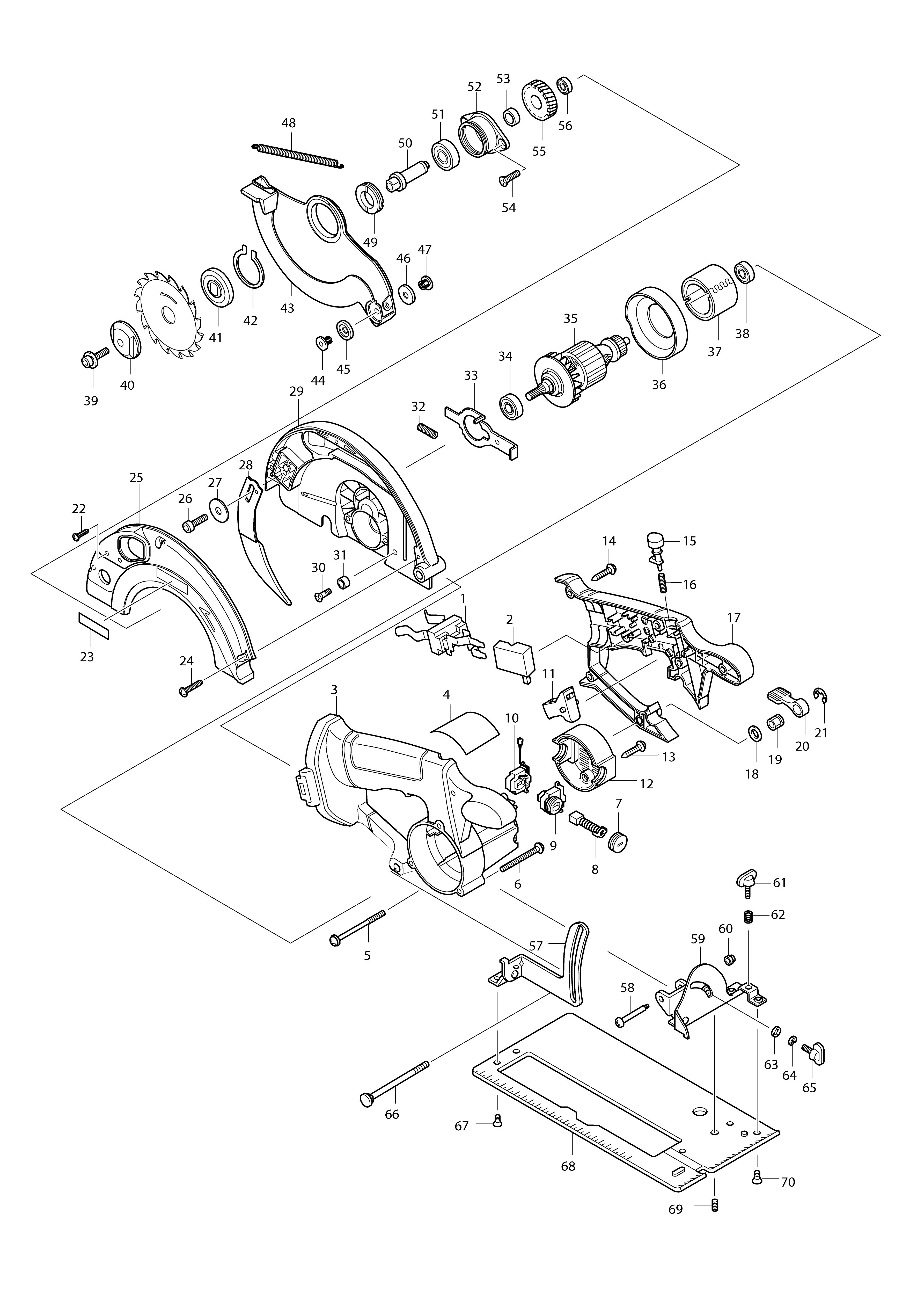 Vue éclatée Makita 5621RD#01