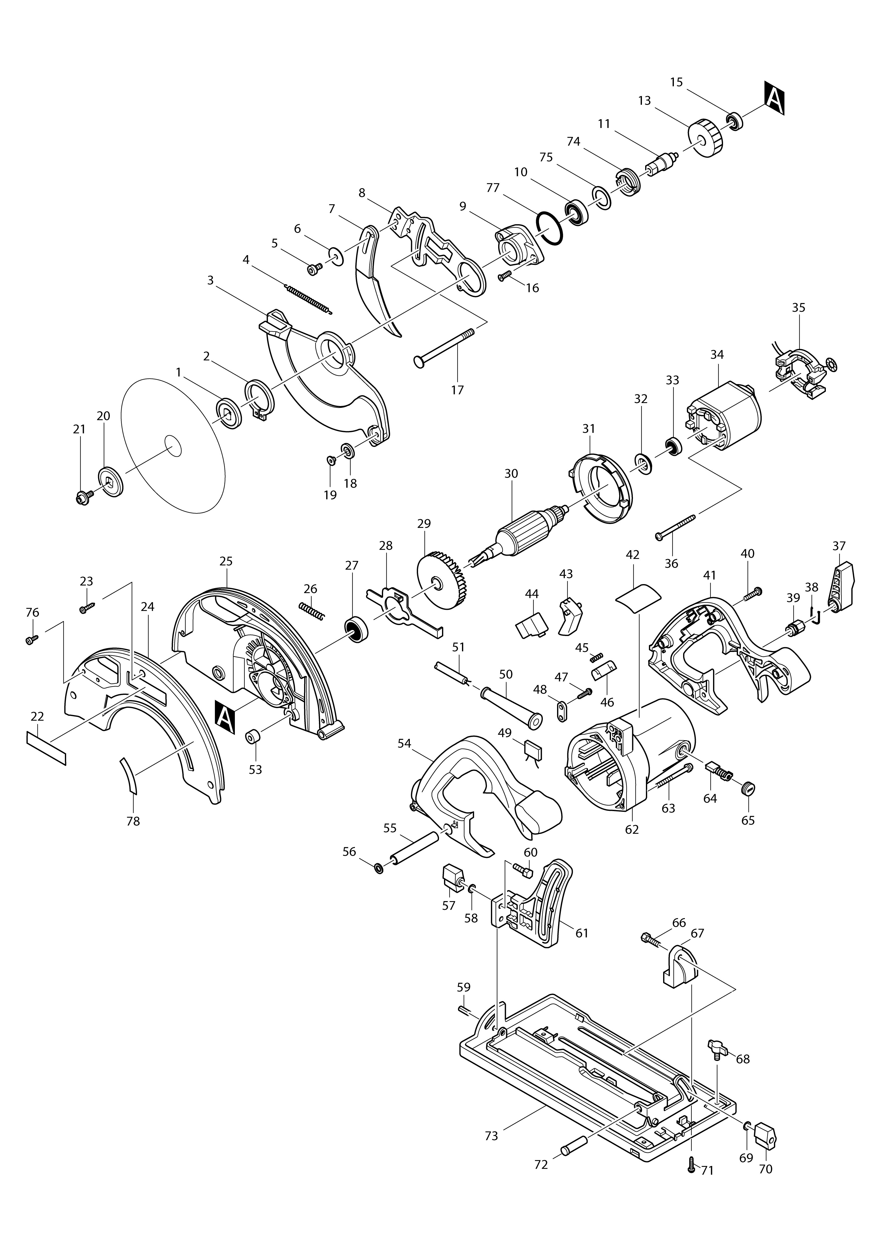 Vue éclatée Makita 5705R#01