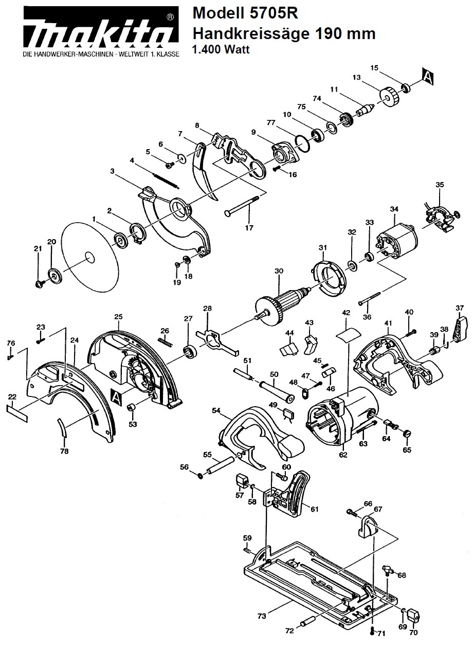 SCIE CIRCULAIRE MAKITA 5705R