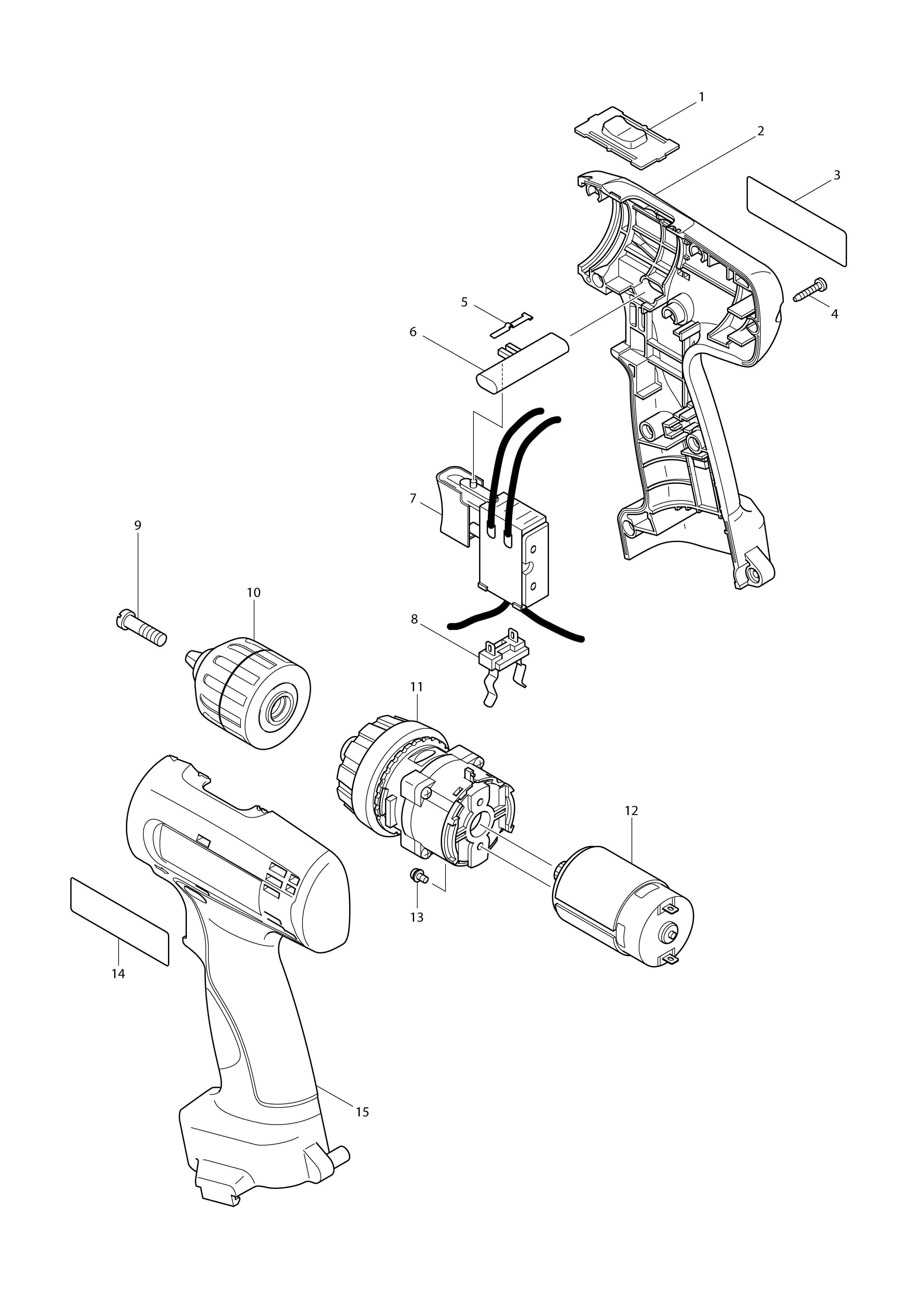Vue éclatée Makita 6260D#01