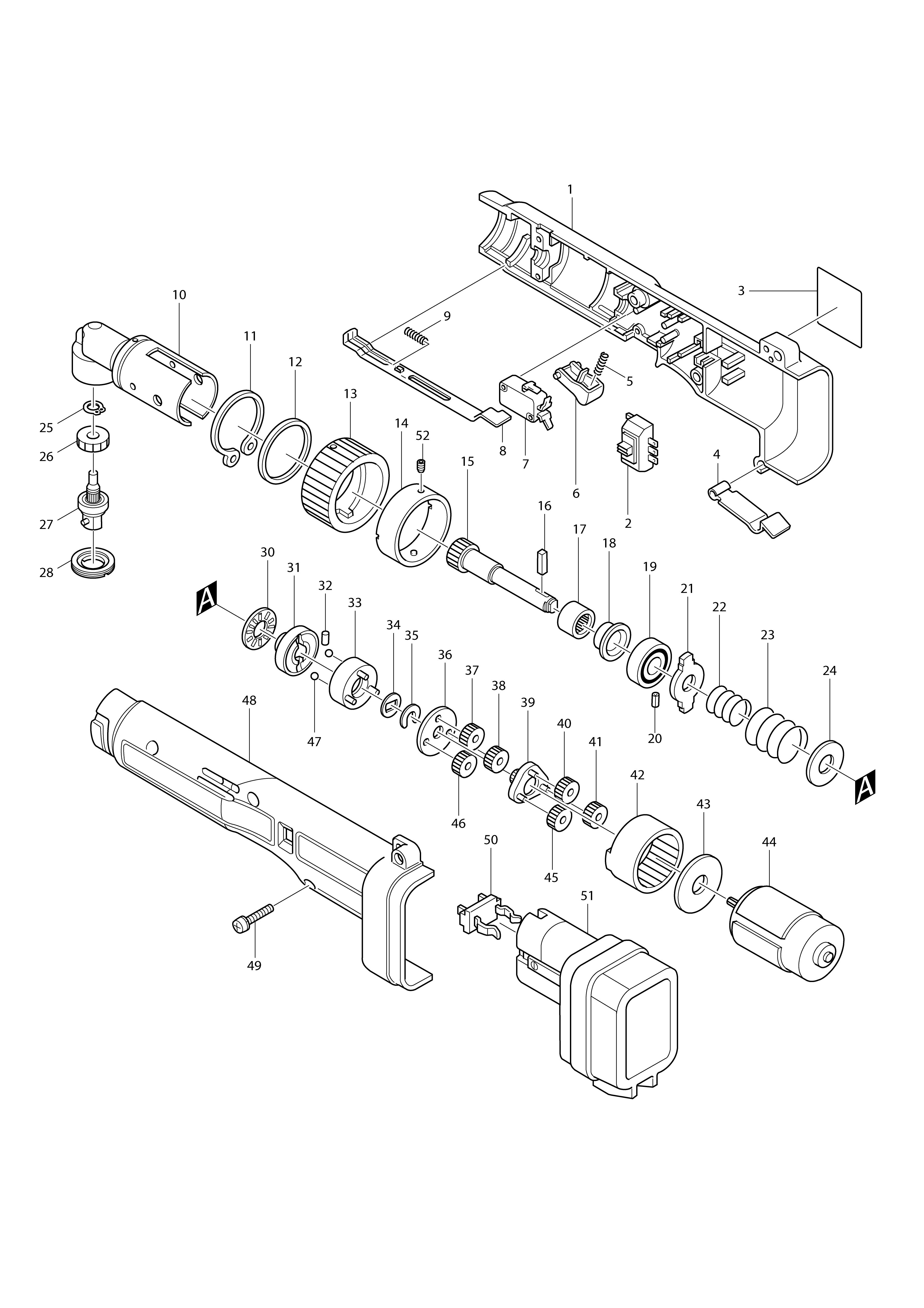Vue éclatée Makita 6702D#01