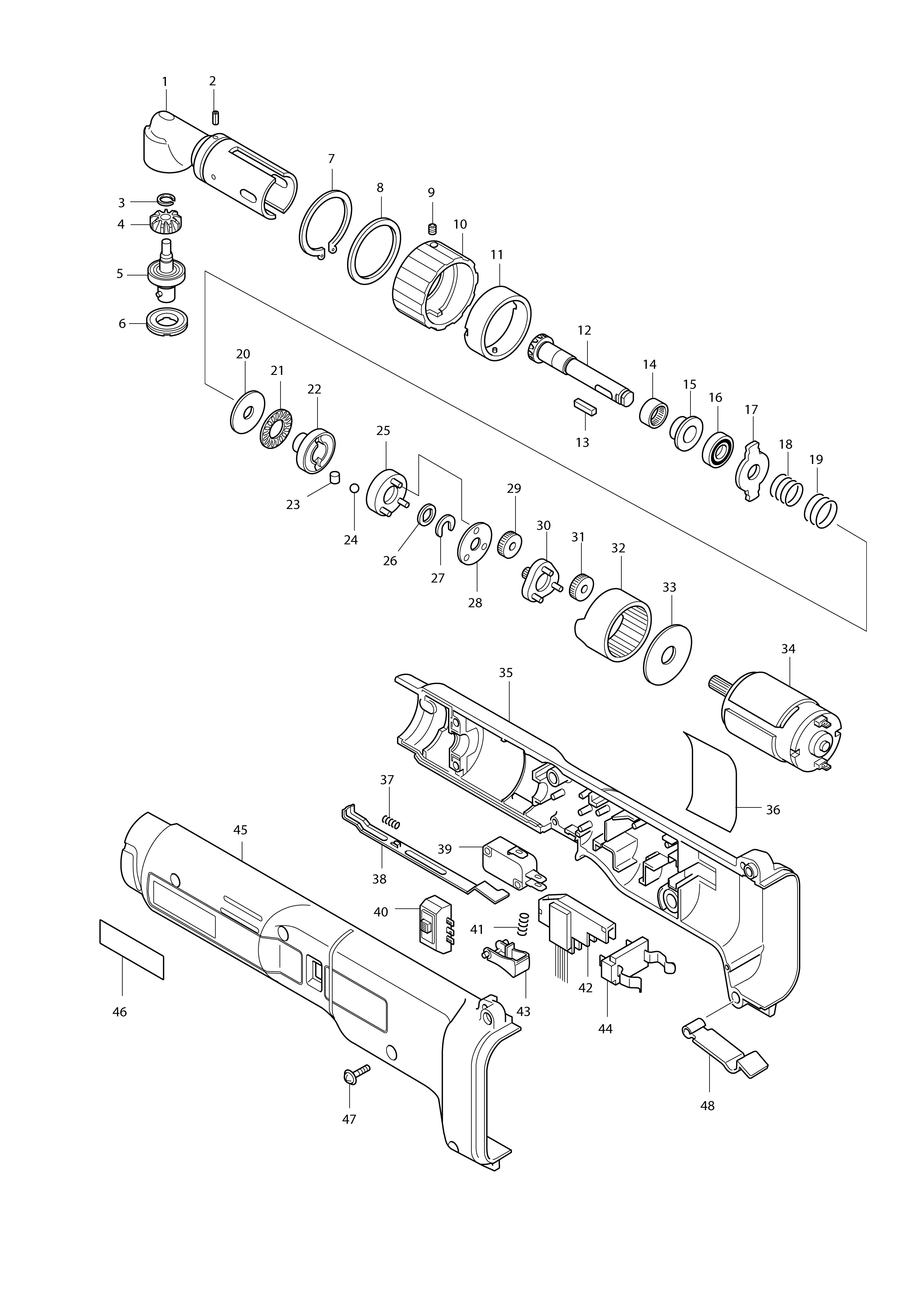 Vue éclatée Makita 6706D#01