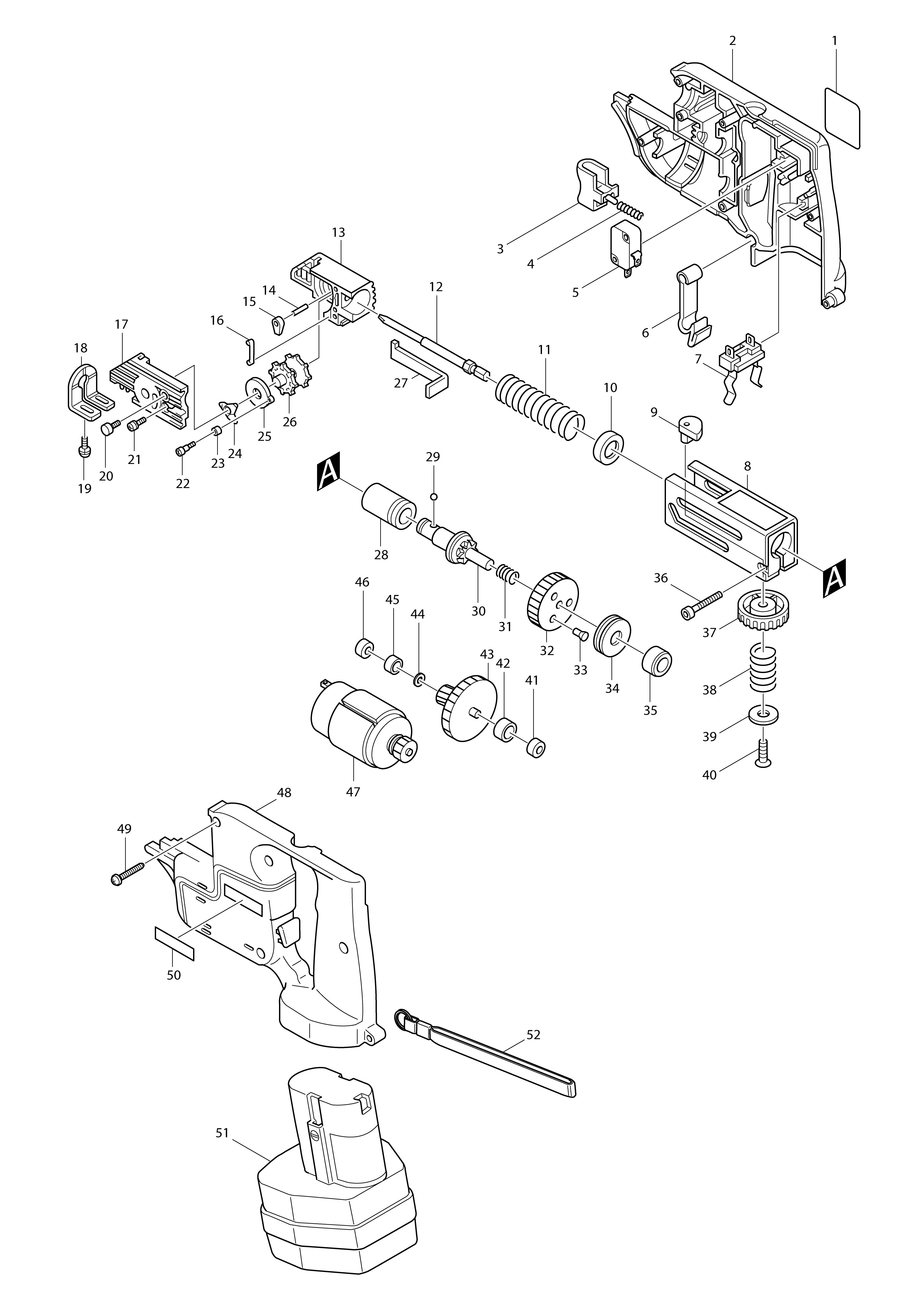 Vue éclatée Makita 6831D#01