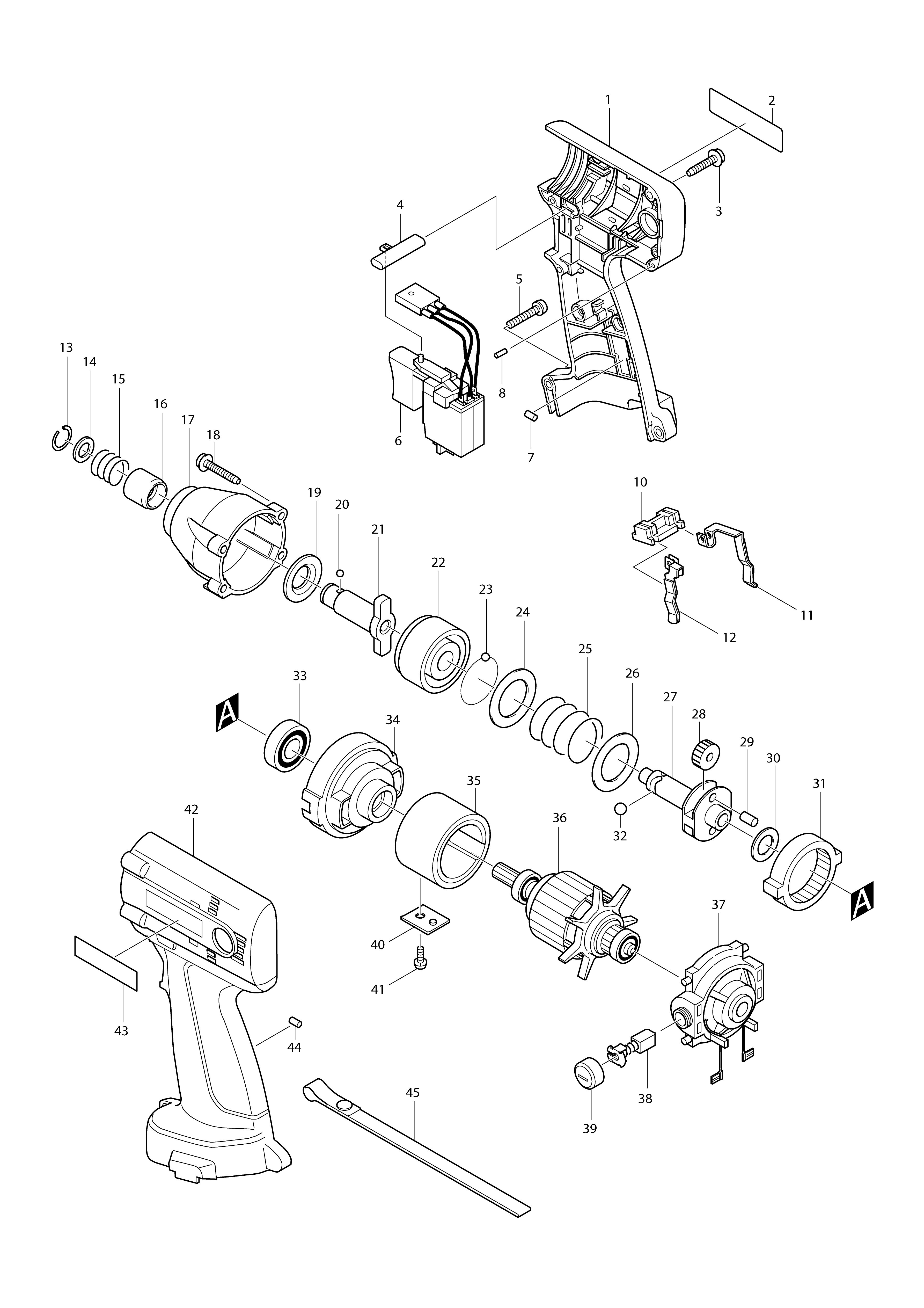 Vue éclatée Makita 6916D#01