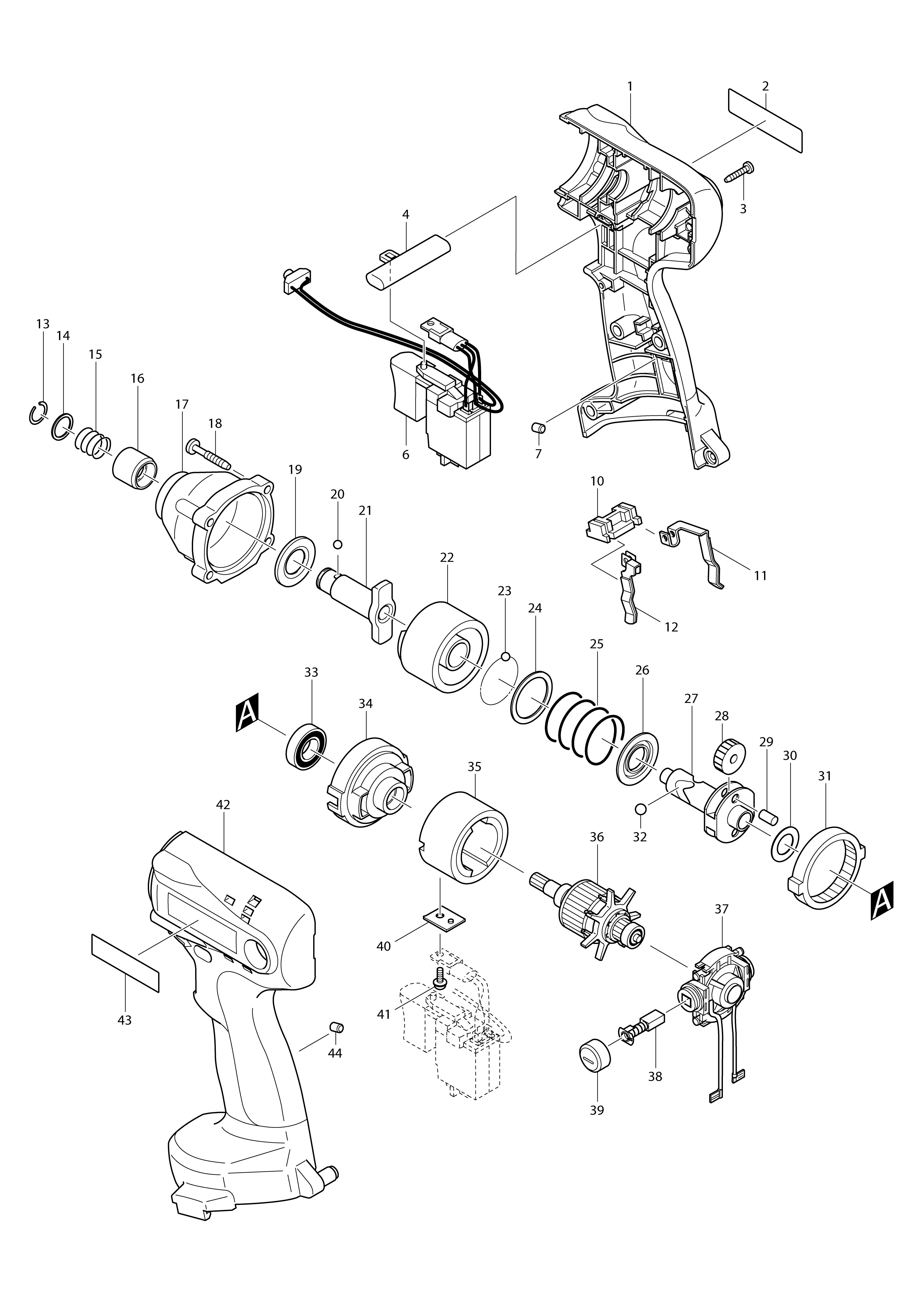 Vue éclatée Makita 6916FD#01