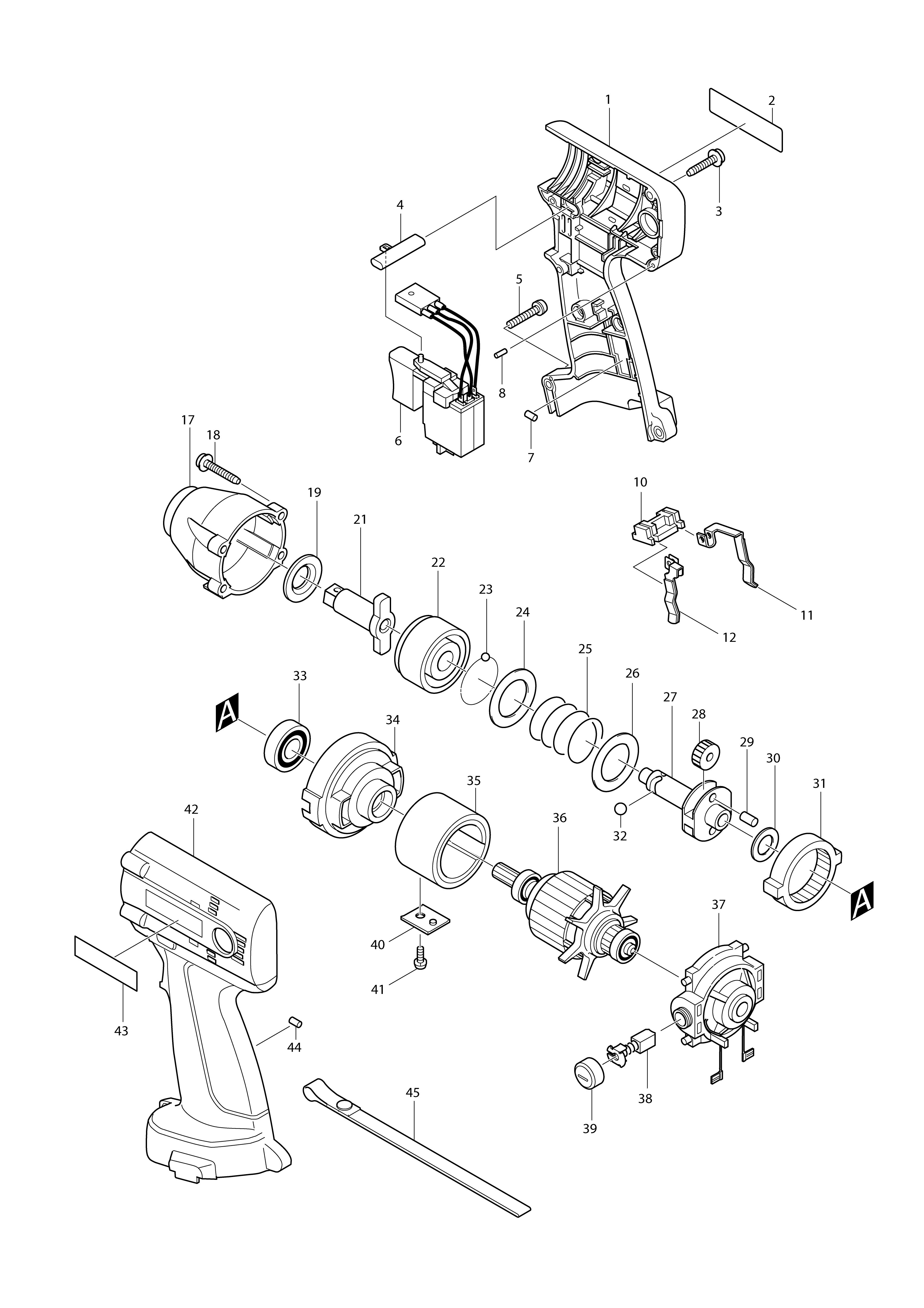 Vue éclatée Makita 6918D#01