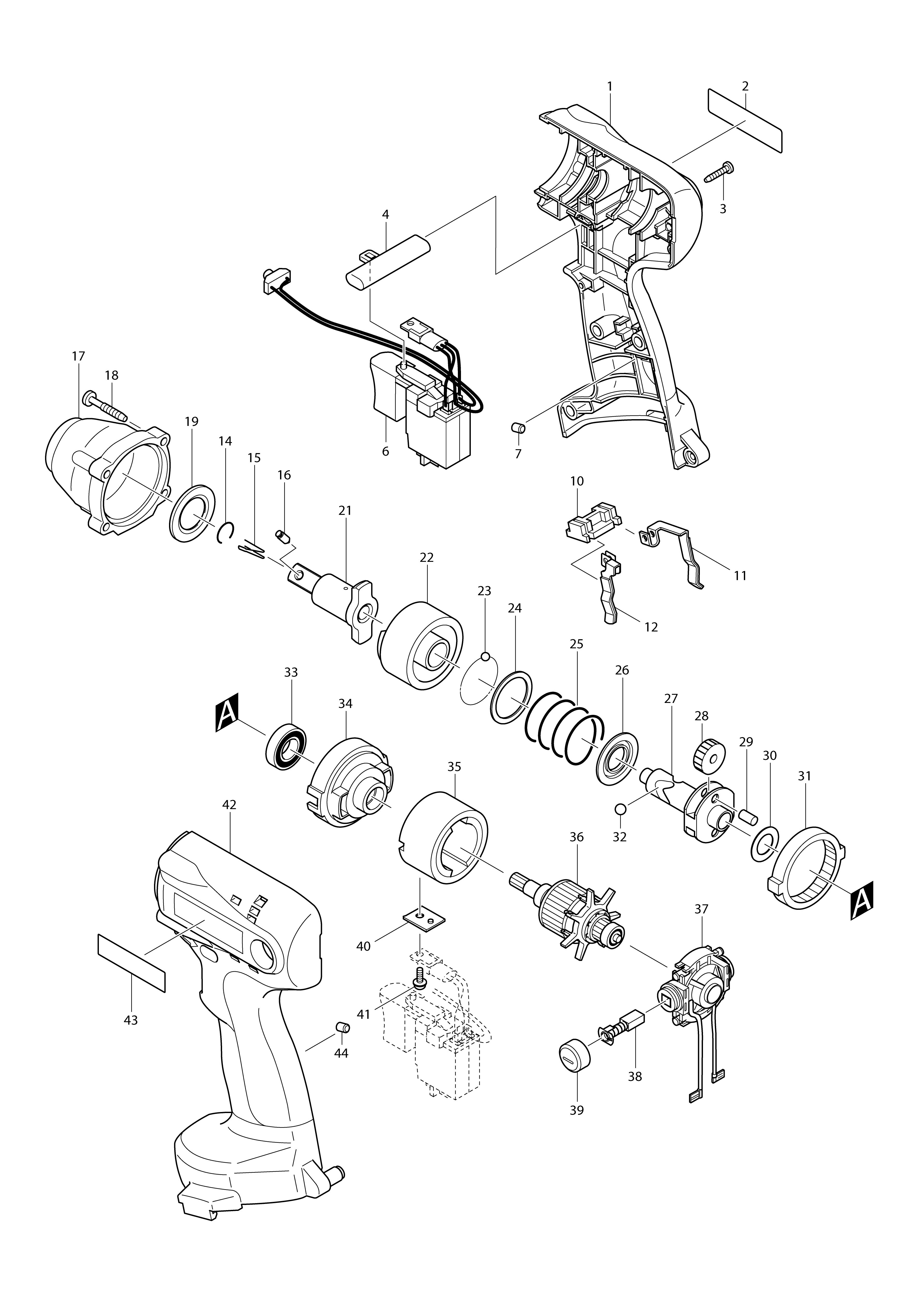 Vue éclatée Makita 6918FD#01