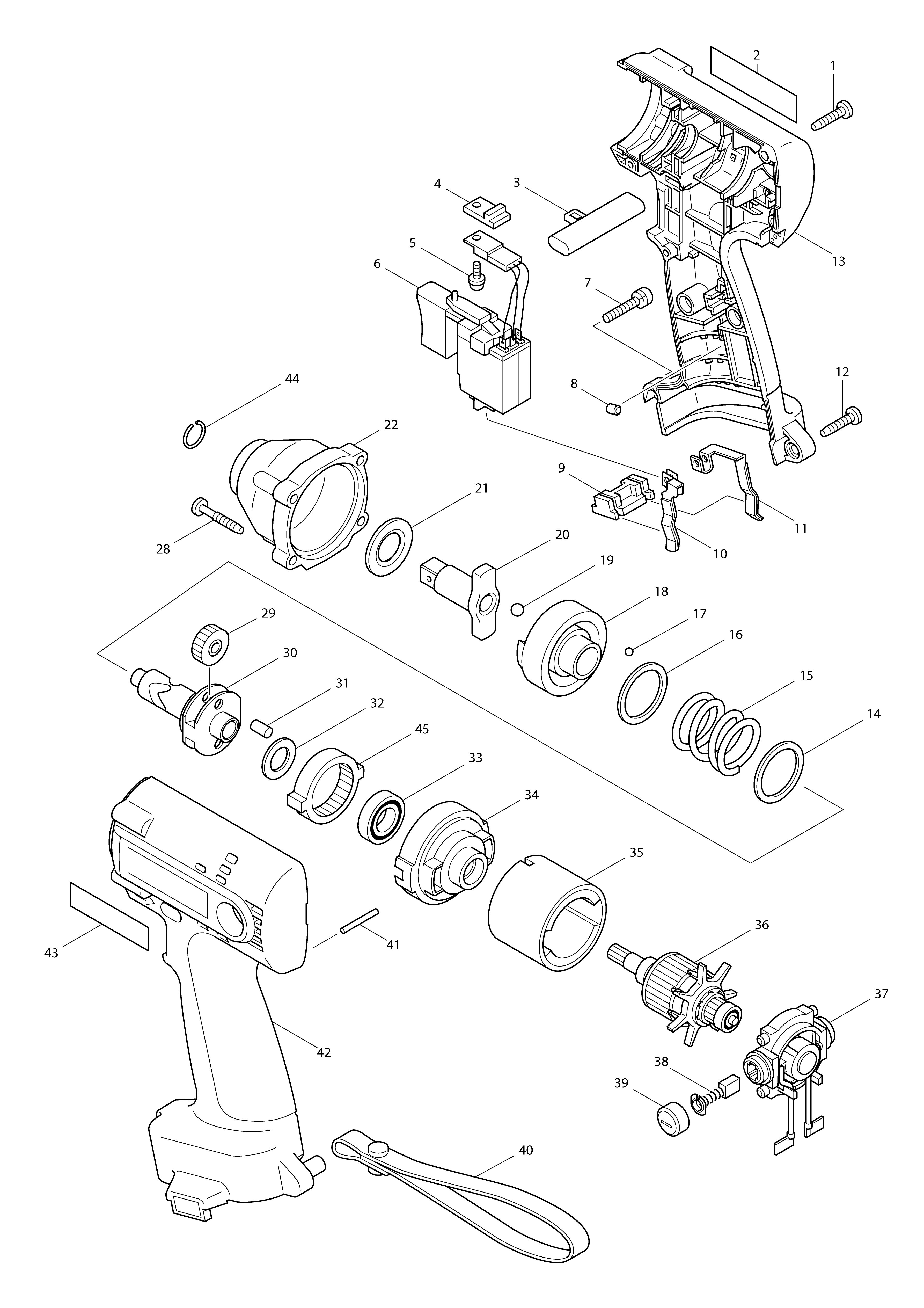 Vue éclatée Makita 6992D#01