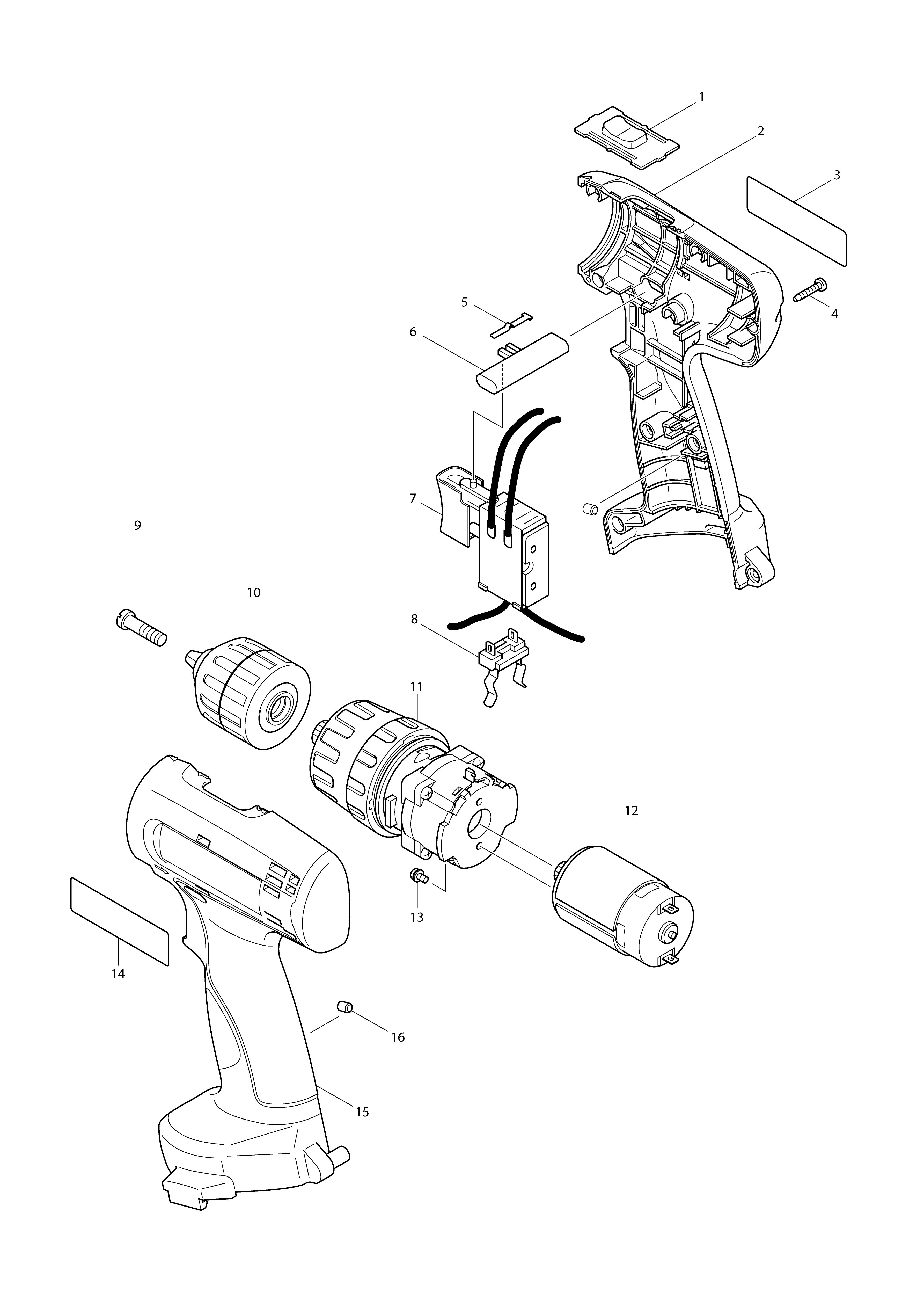 Vue éclatée Makita 8280D#01