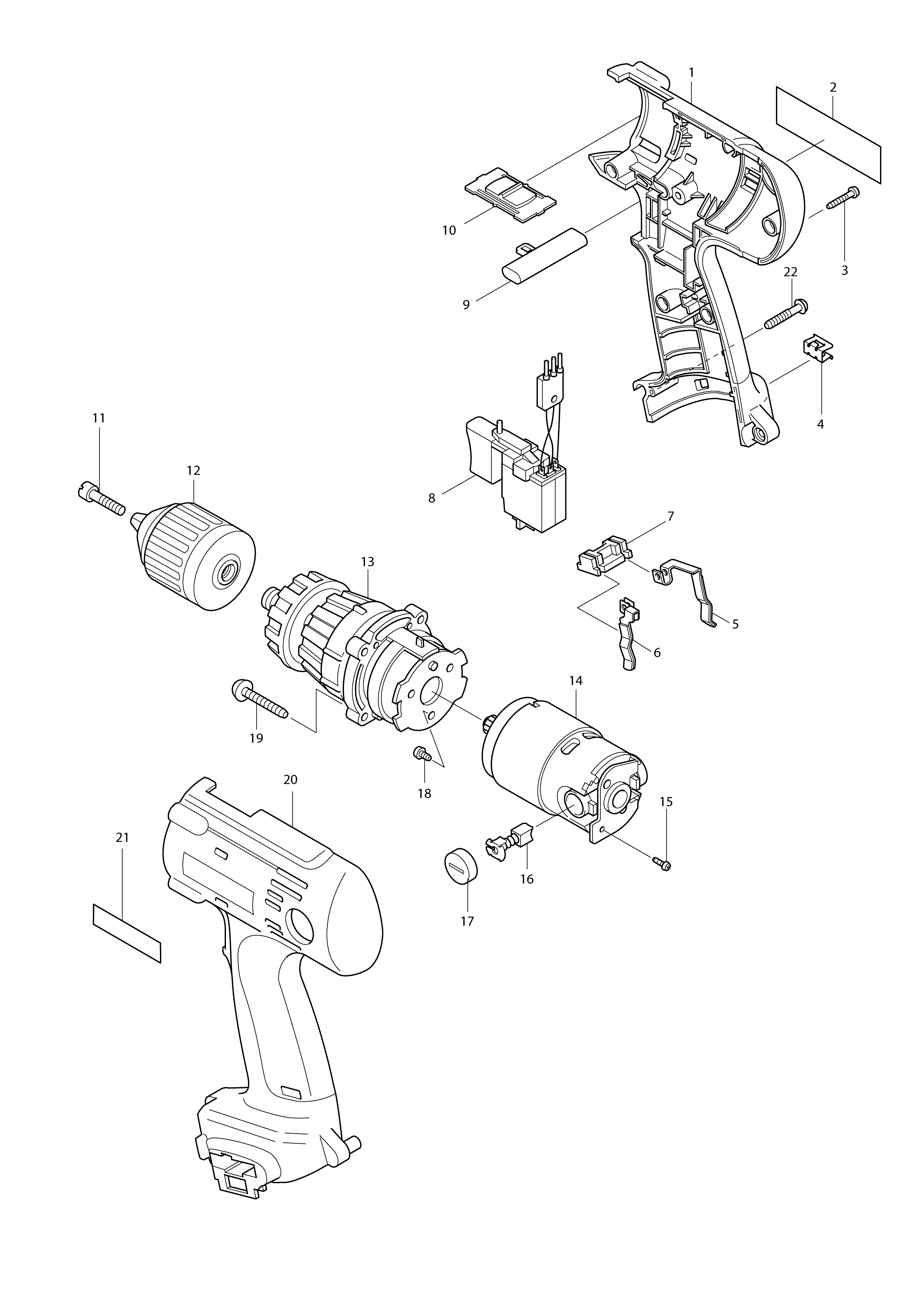 Vue éclatée Makita 8413D#01