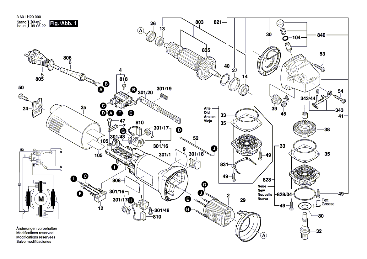 PIECES  DETACHEES MEULEUSES   BOSCH GWS 8-125