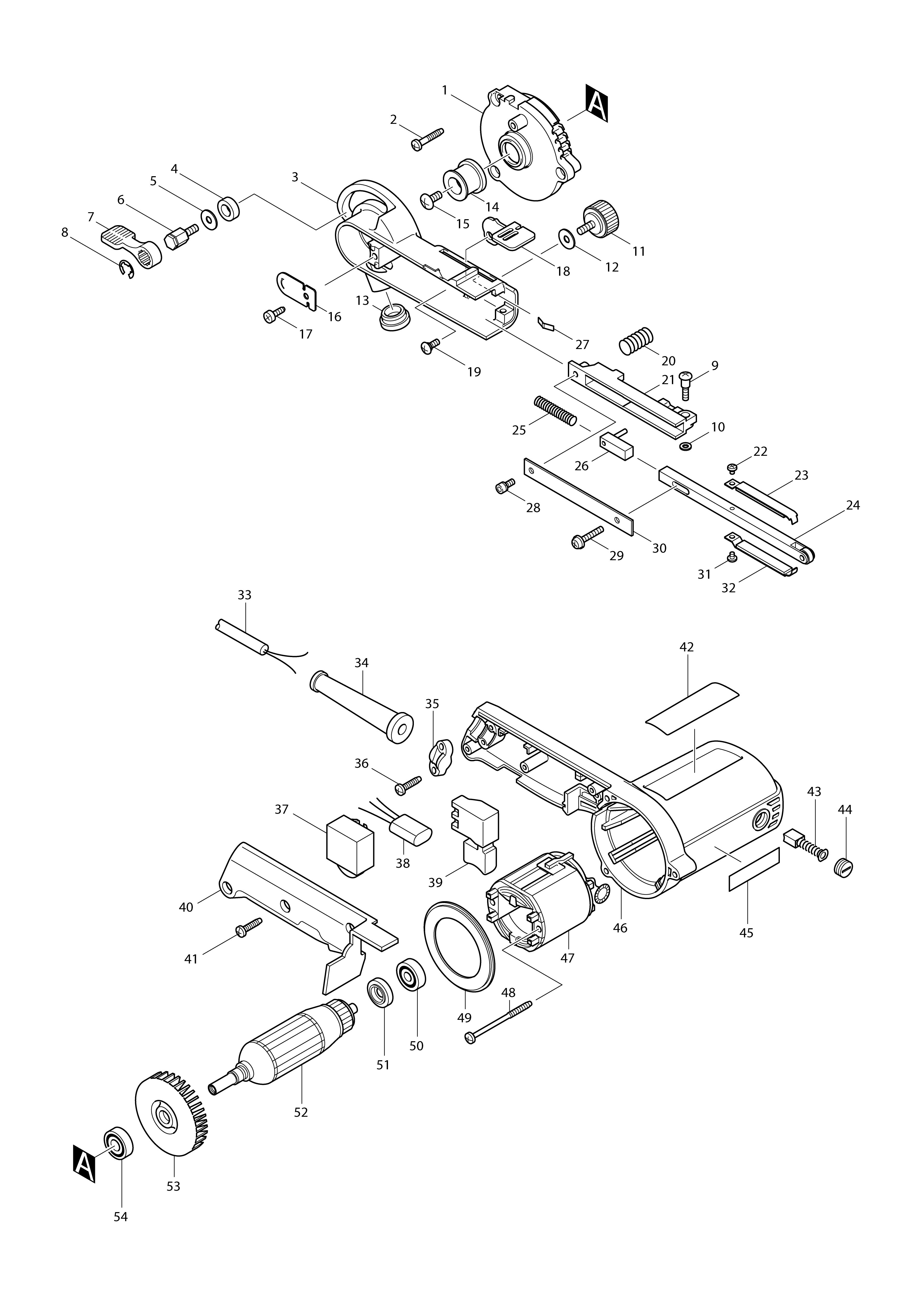 Vue éclatée Makita 9032#01