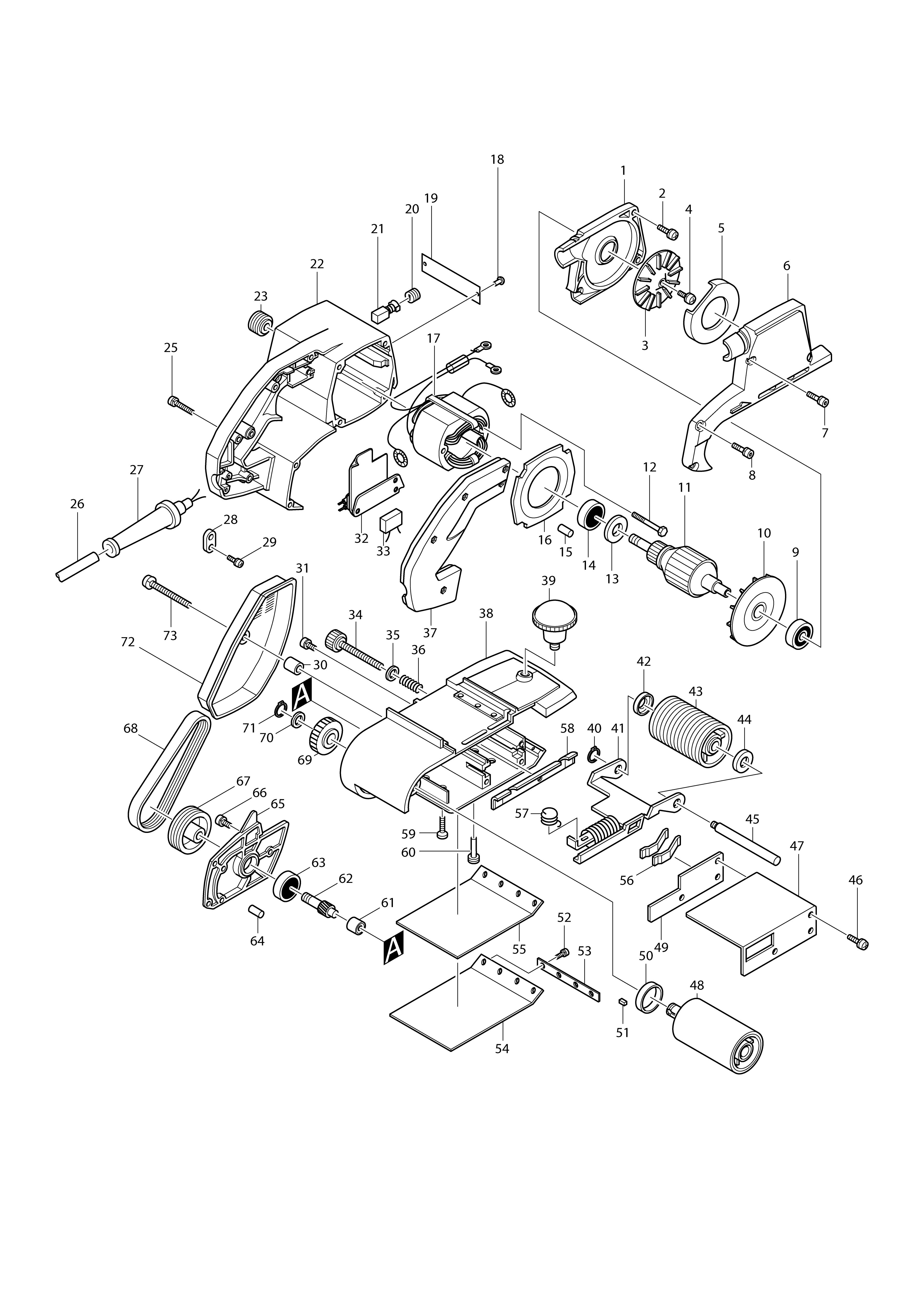 Vue éclatée Makita 9401#01
