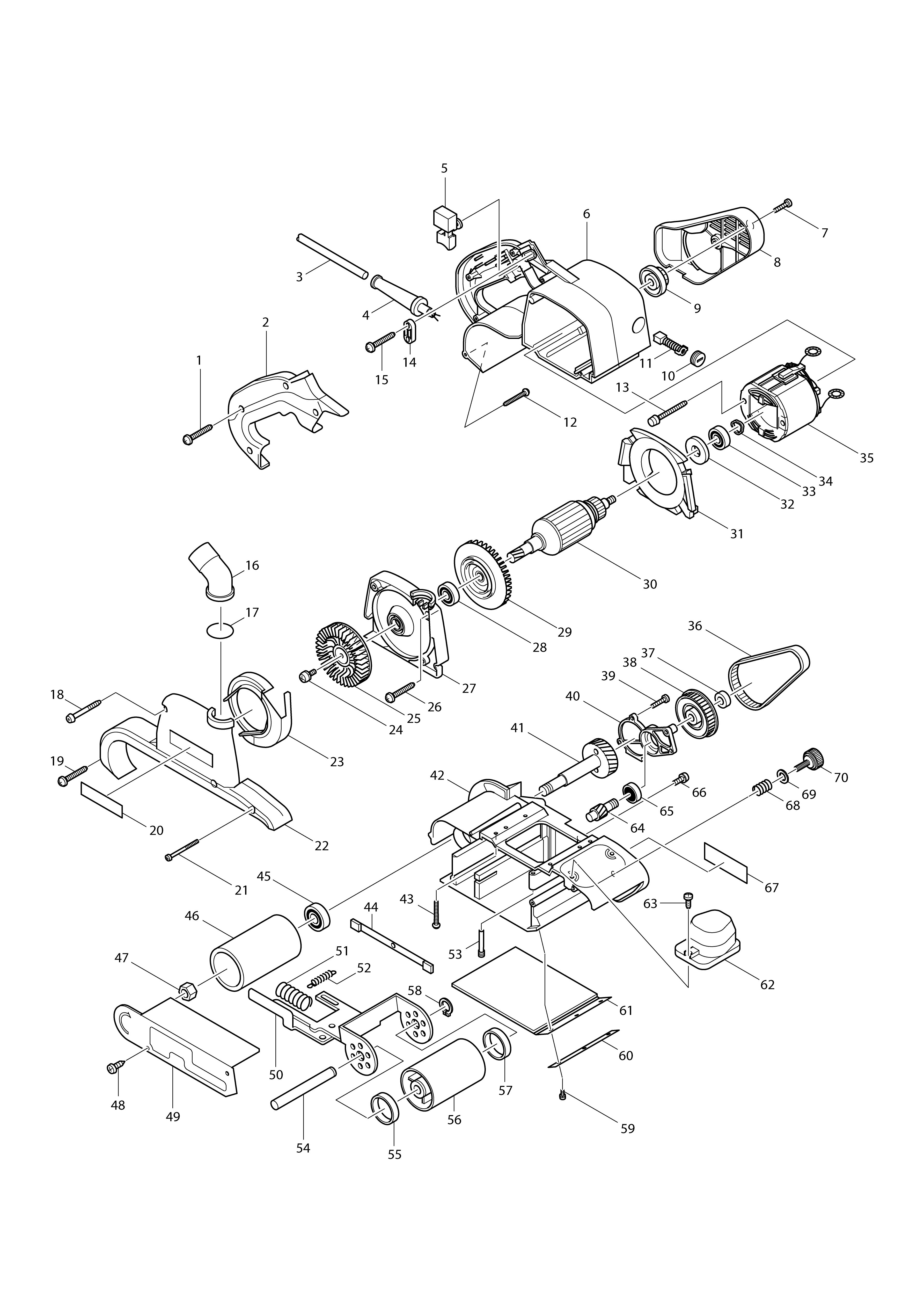 Vue éclatée Makita 9403#01