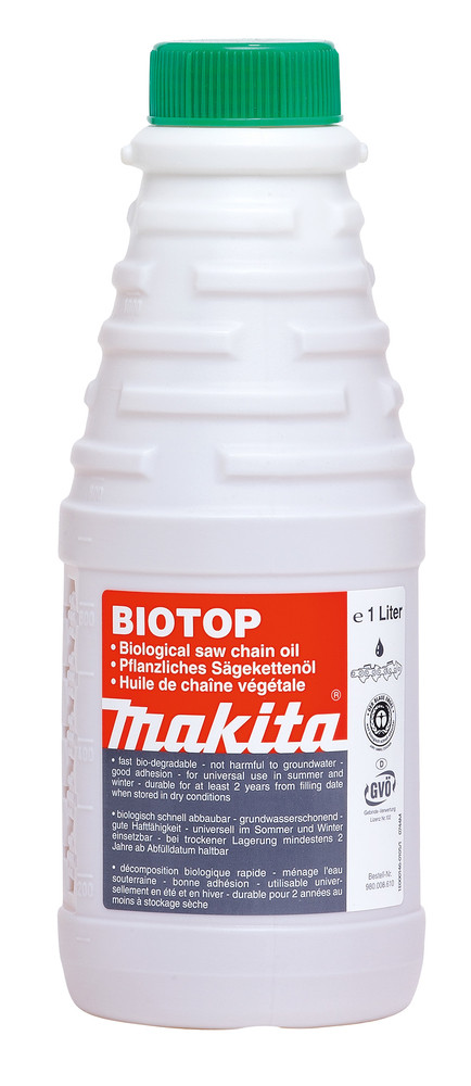 Huile pour chaînes tronçonneuses Biotop, 1l Makita