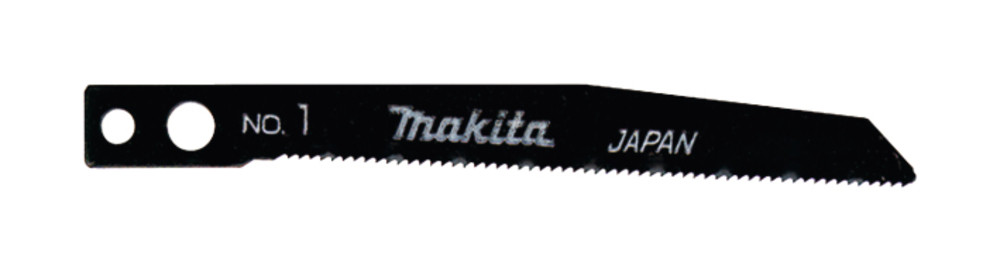 Lame métal (1 à 3 mm), inox (0,5 à 3 mm), alu (1 à 3 mm) et PVC (1 à 6 mm) Makita