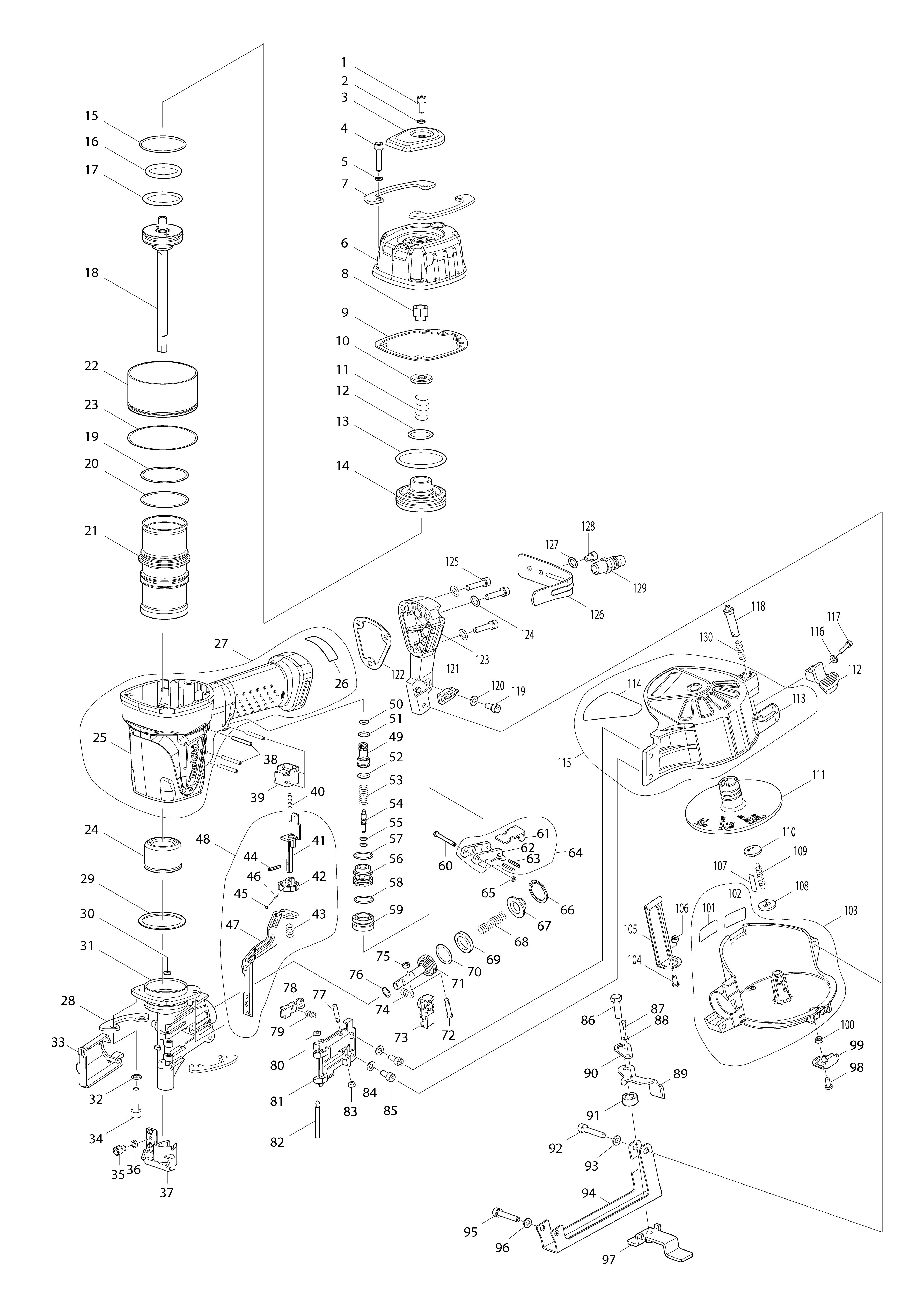 Vue éclatée Makita AN453#01