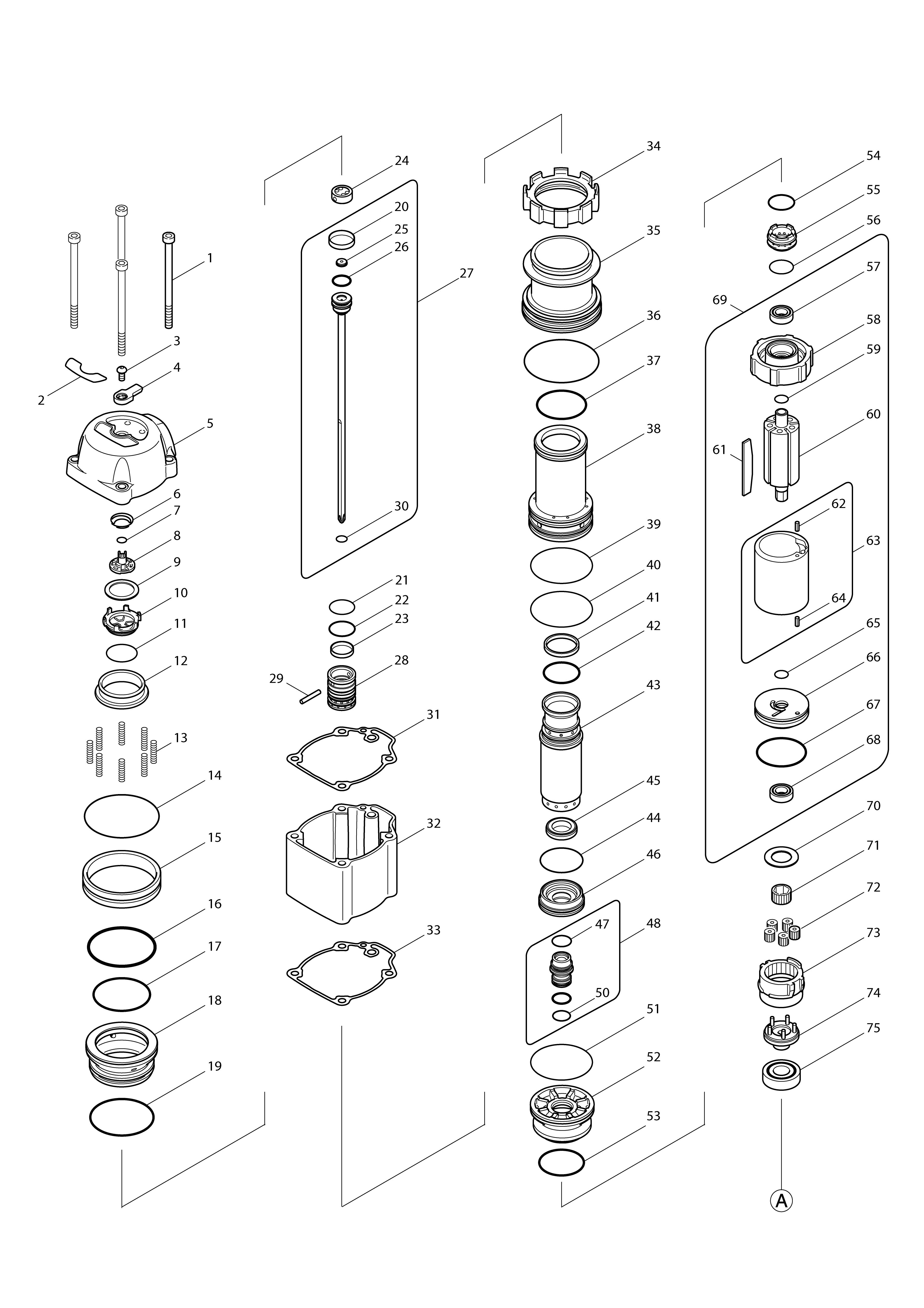 Vue éclatée Makita AR410HR#01