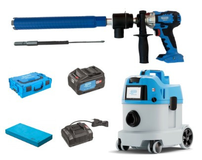 PACK CAROTTEUSE SANS FIL BAIER ABDB 82 + COURONNE + PLAQUE D'AFFUTAGE 