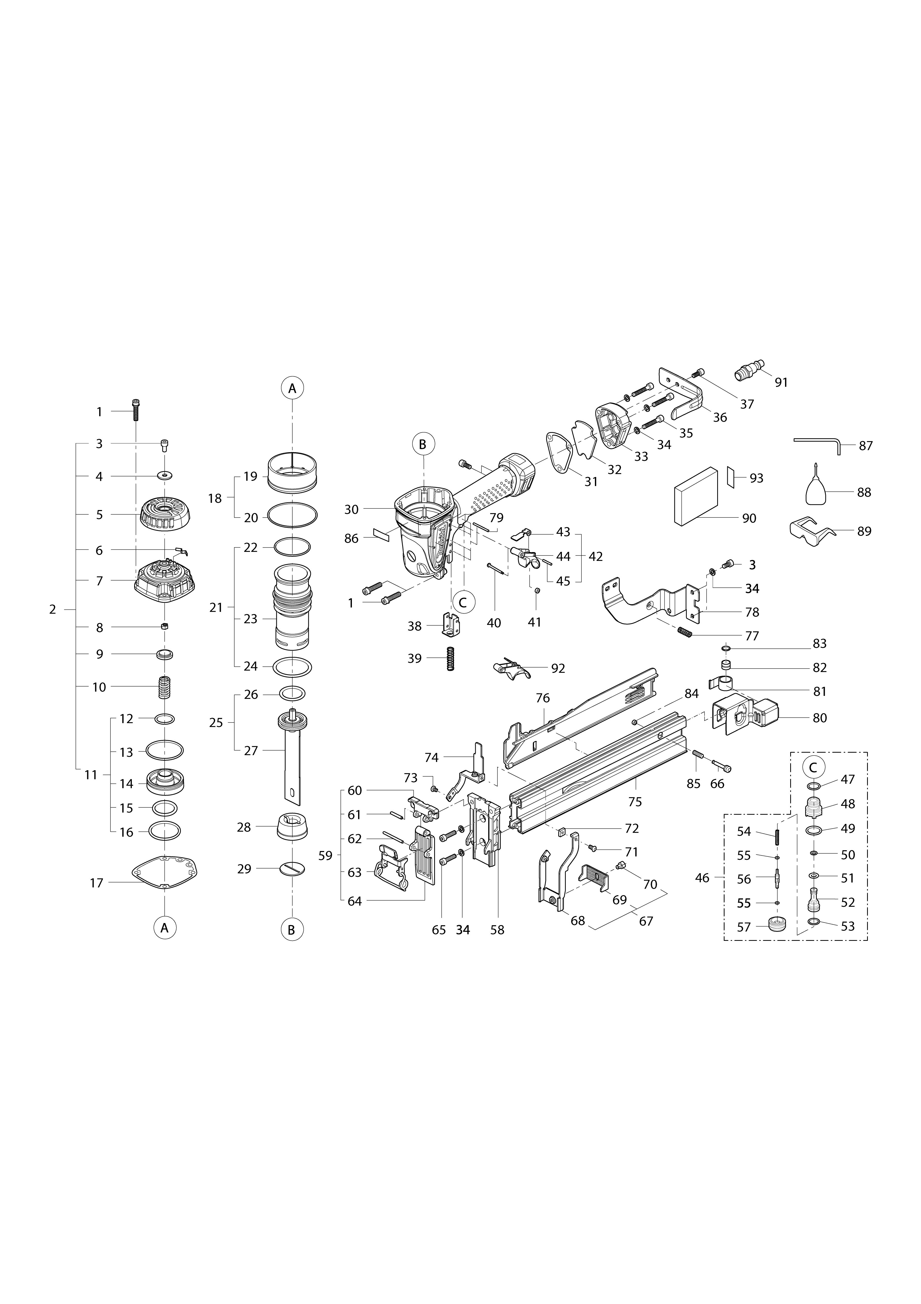 Vue éclatée Makita AT2550A#01