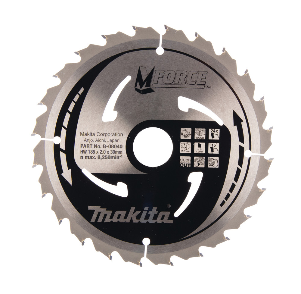 Lames carbures ''MForce'', pour bois, pour scies circulaires Makita