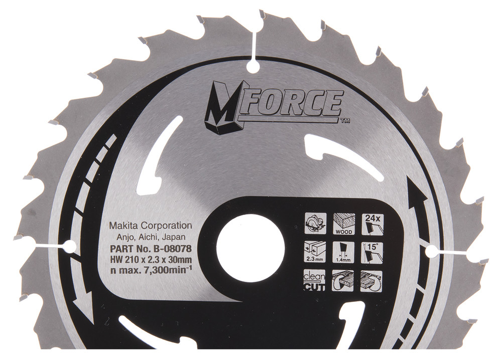 Lames carbures ''MForce'', pour bois, pour scies circulaires Makita