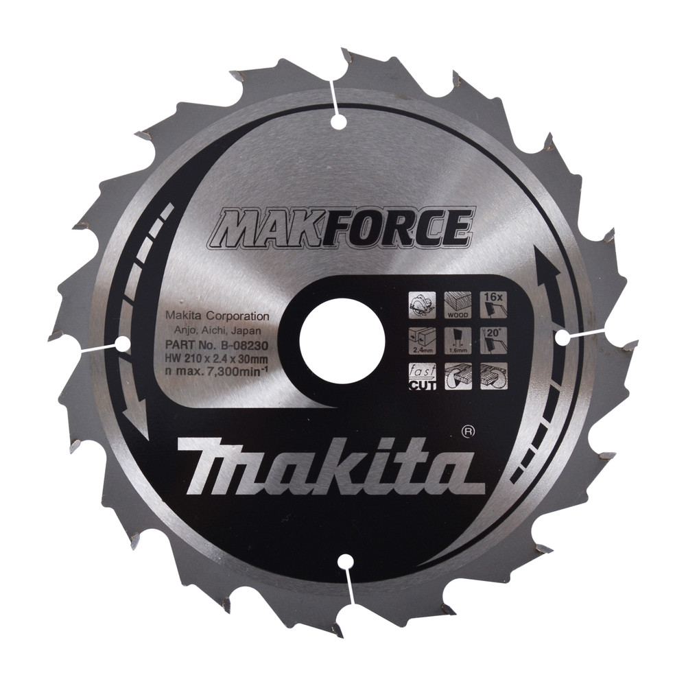 Lames carbures ''MakForce'', pour bois, pour scies circulaires Makita