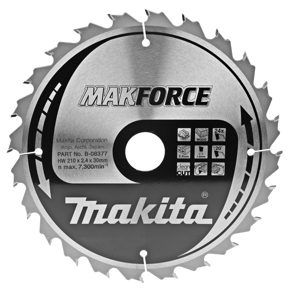 Lames carbures ''MakForce'', pour bois, pour scies circulaires Makita