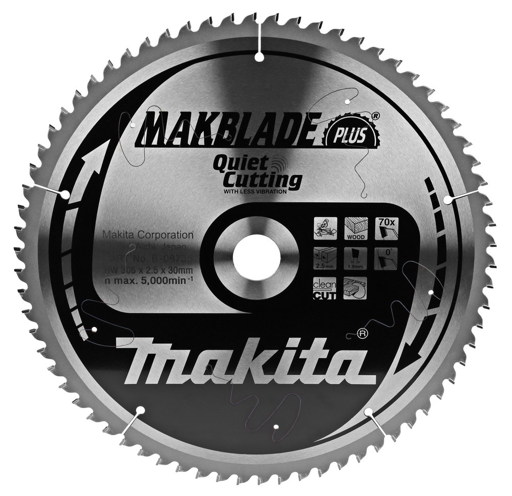 Lames carbure ''Makblade Plus'', pour bois, pour scies radiales Makita