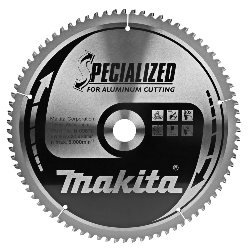 Lame de scie circulaire, alliage T.C.T spécialisé, 305 x 30 mm, 80 dents Makita