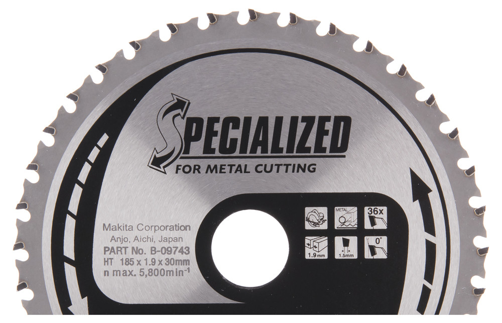 Lames carbures ''Specialized'' Métal, pour scies circulaires à métaux Makita