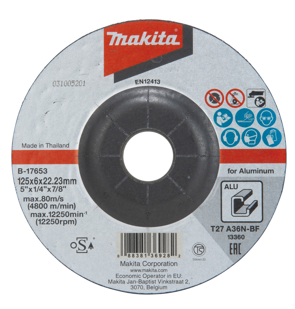 Meules à ébarber pour aluminium, pour meuleuses d'angle Makita