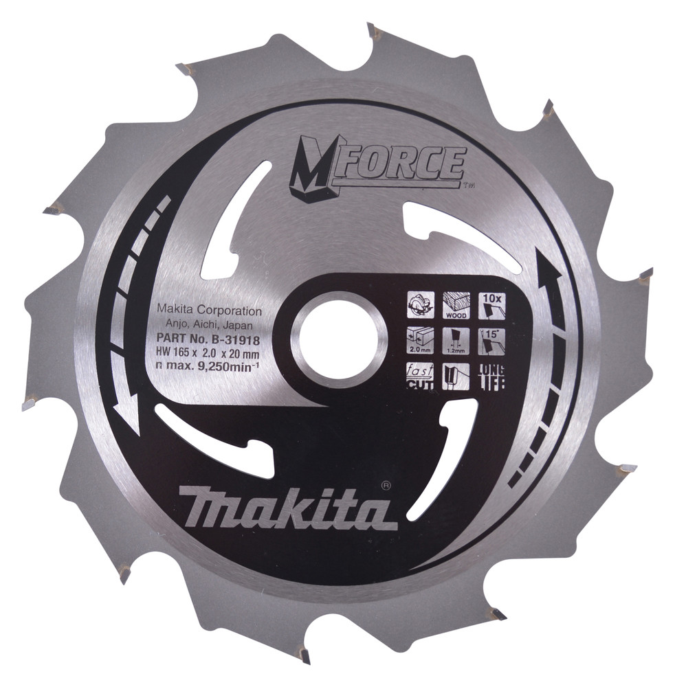 Lame de scie circulaire, M-Force T.C.T, 165 x 20 mm, 10 dents Makita