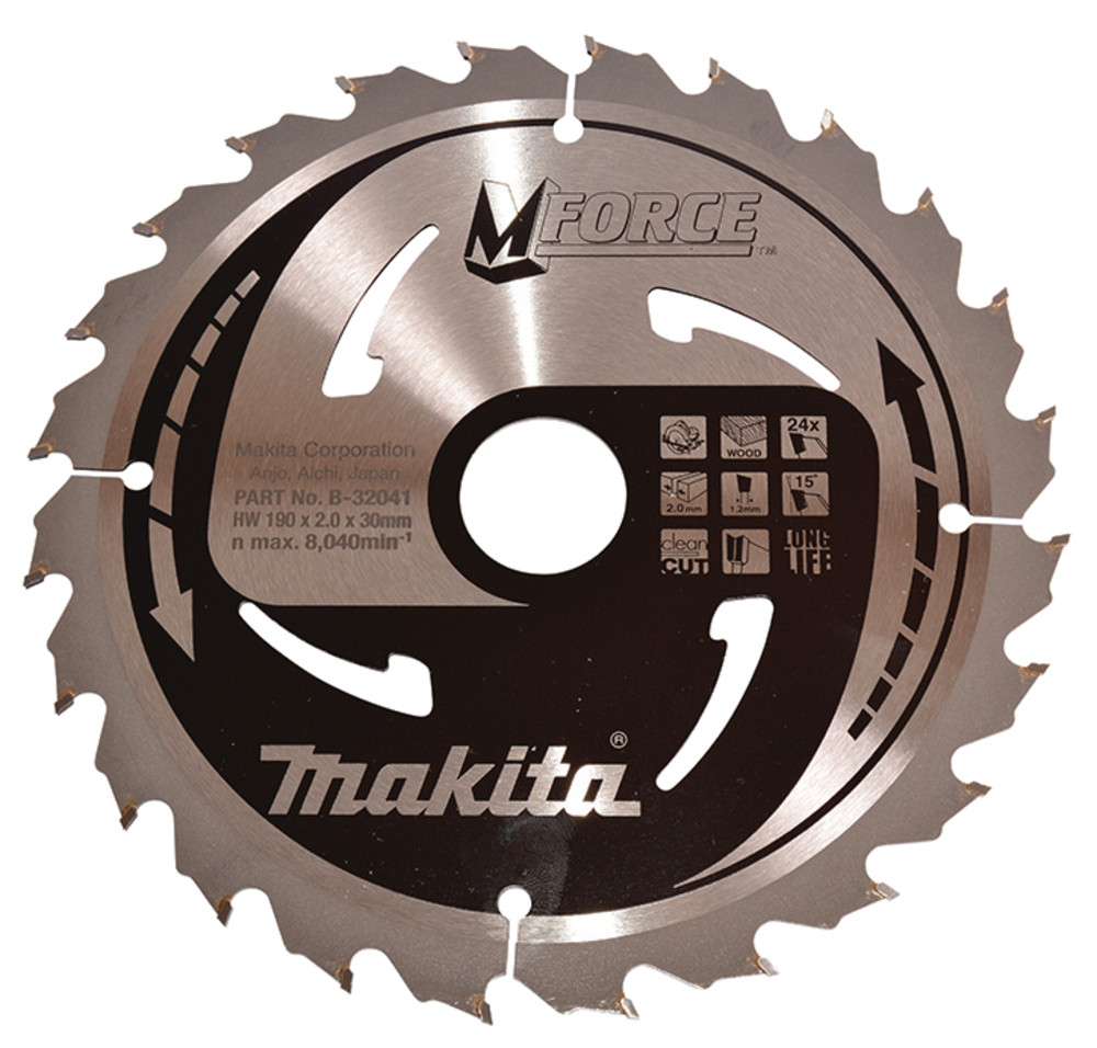 Lame de scie circulaire, M-Force T.C.T, 190 x 30 mm, 24 dents Makita