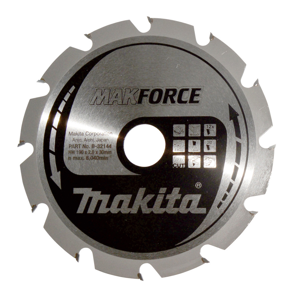 Lame de scie circulaire, Makforce T.C.T, 190 x 30 mm, 12 dents Makita