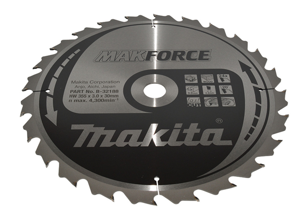 Lame de scie circulaire, Makforce T.C.T, 355 x 30 mm, 24 dents Makita