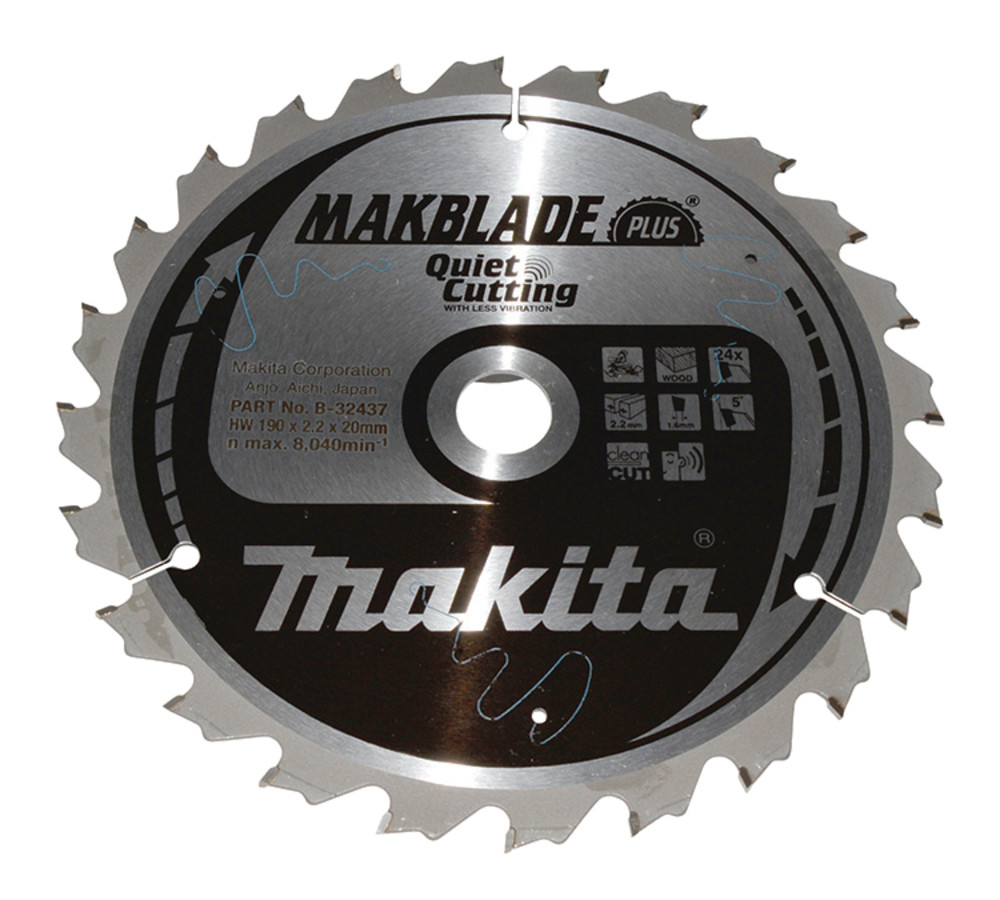 Lame de scie circulaire, Makblade+ T.C.T, 190 x 20 mm, 24 dents Makita