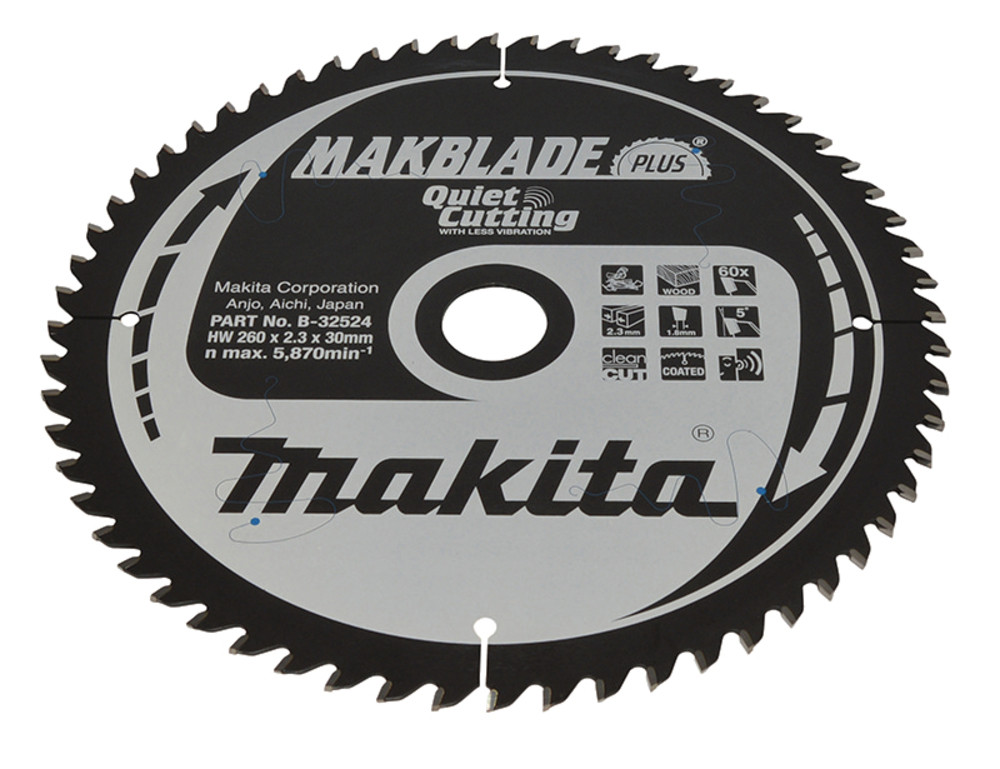 Lame de scie circulaire, Makblade+ T.C.T, 260 x 30 mm, 60 dents Makita