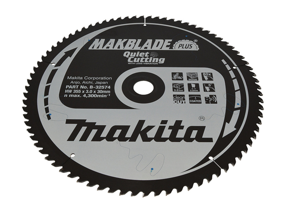 Lame de scie circulaire, Makblade+ T.C.T, 355 x 30 mm, 80 dents Makita