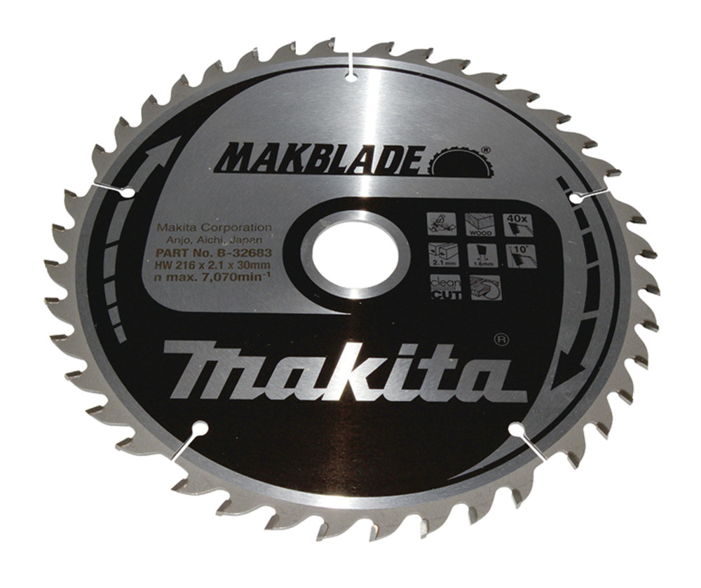 Lames carbure ''Makblade'' Bois, pour scies radiales et à onglets Makita