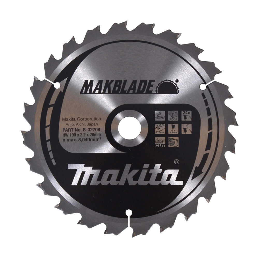 Lame de scie circulaire, Makblade T.C.T, 190 x 20 mm, 24 dents Makita