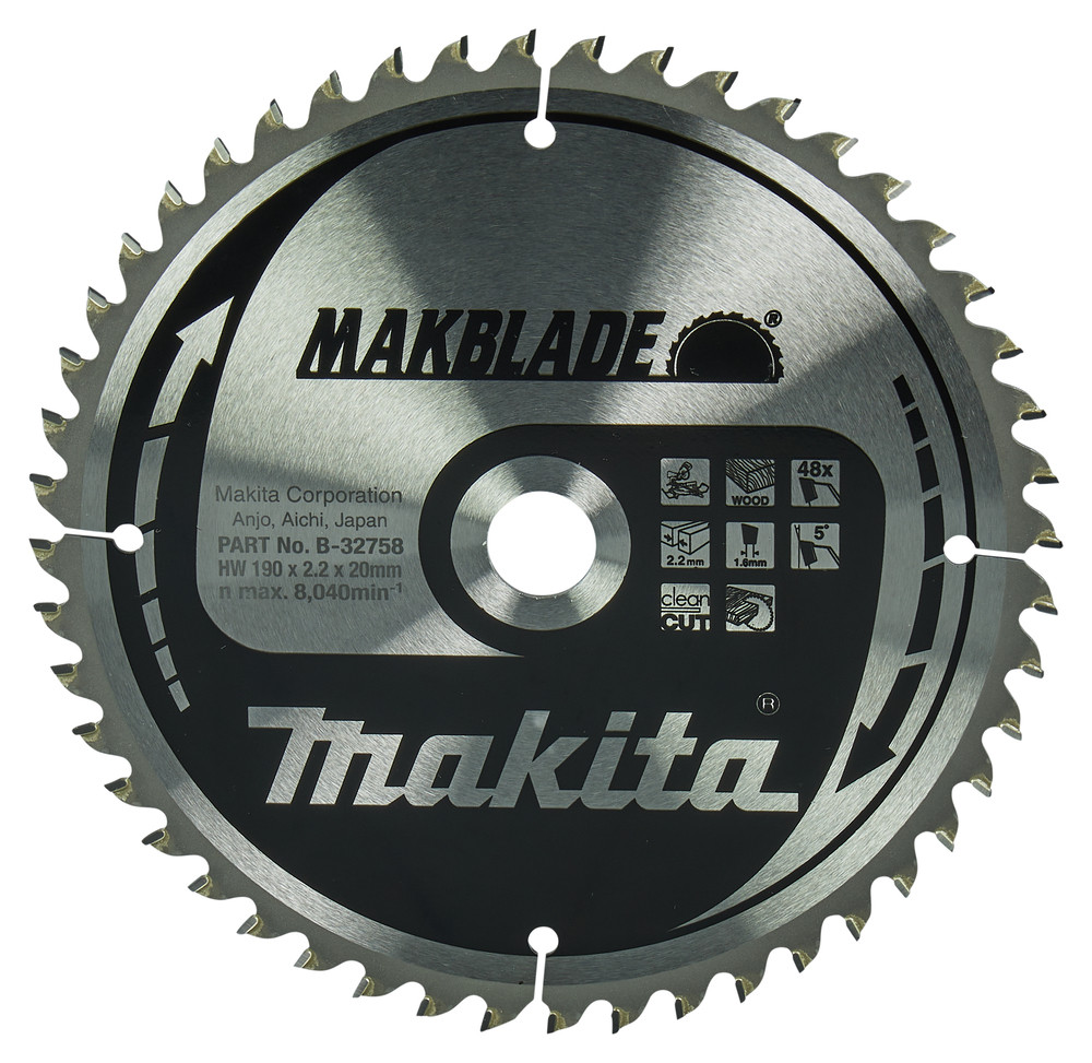 Lame de scie circulaire, Makblade T.C.T, 190 x 20 mm, 48 dents Makita